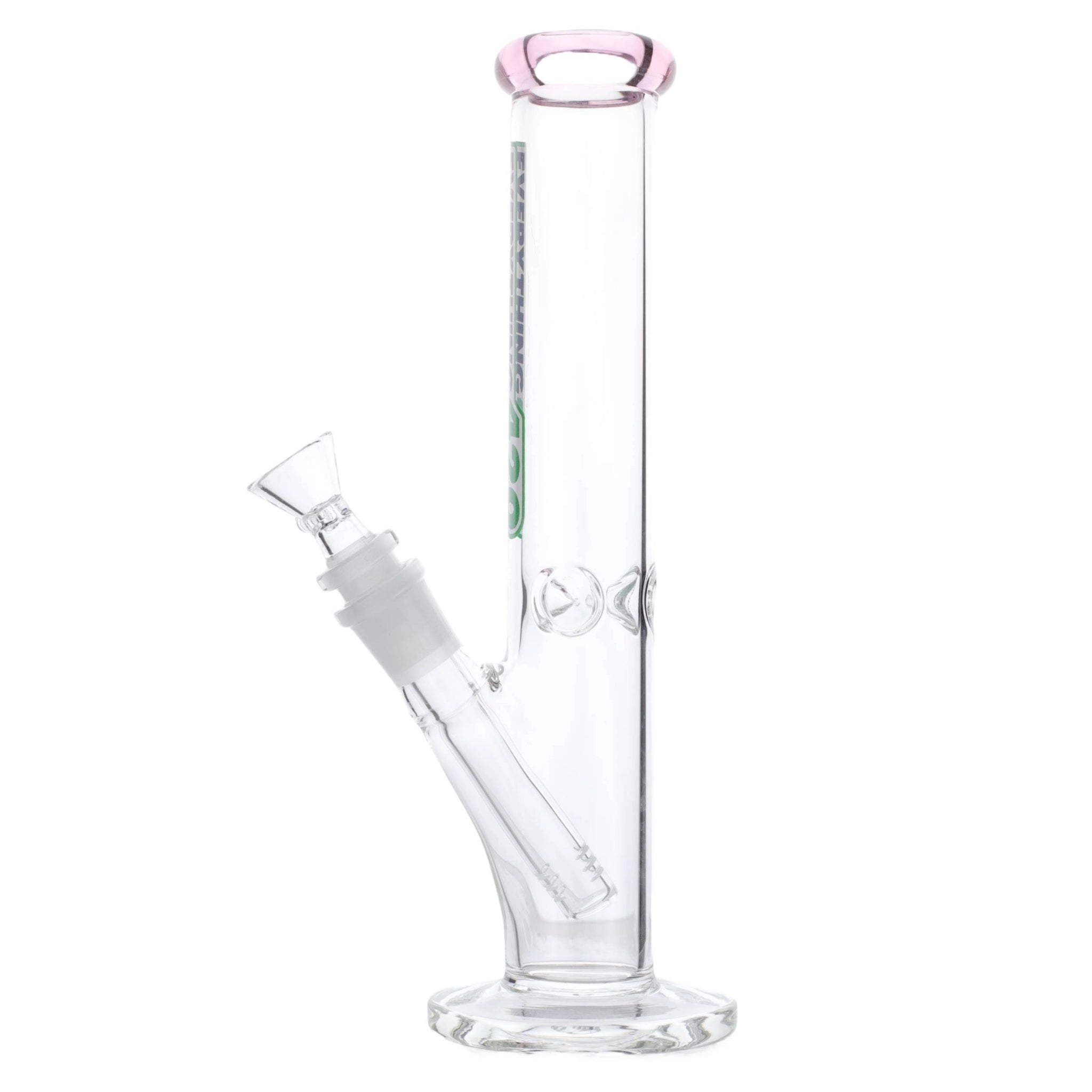 E420 Pink Tip Straight Tube Bong - 10in - Image 3