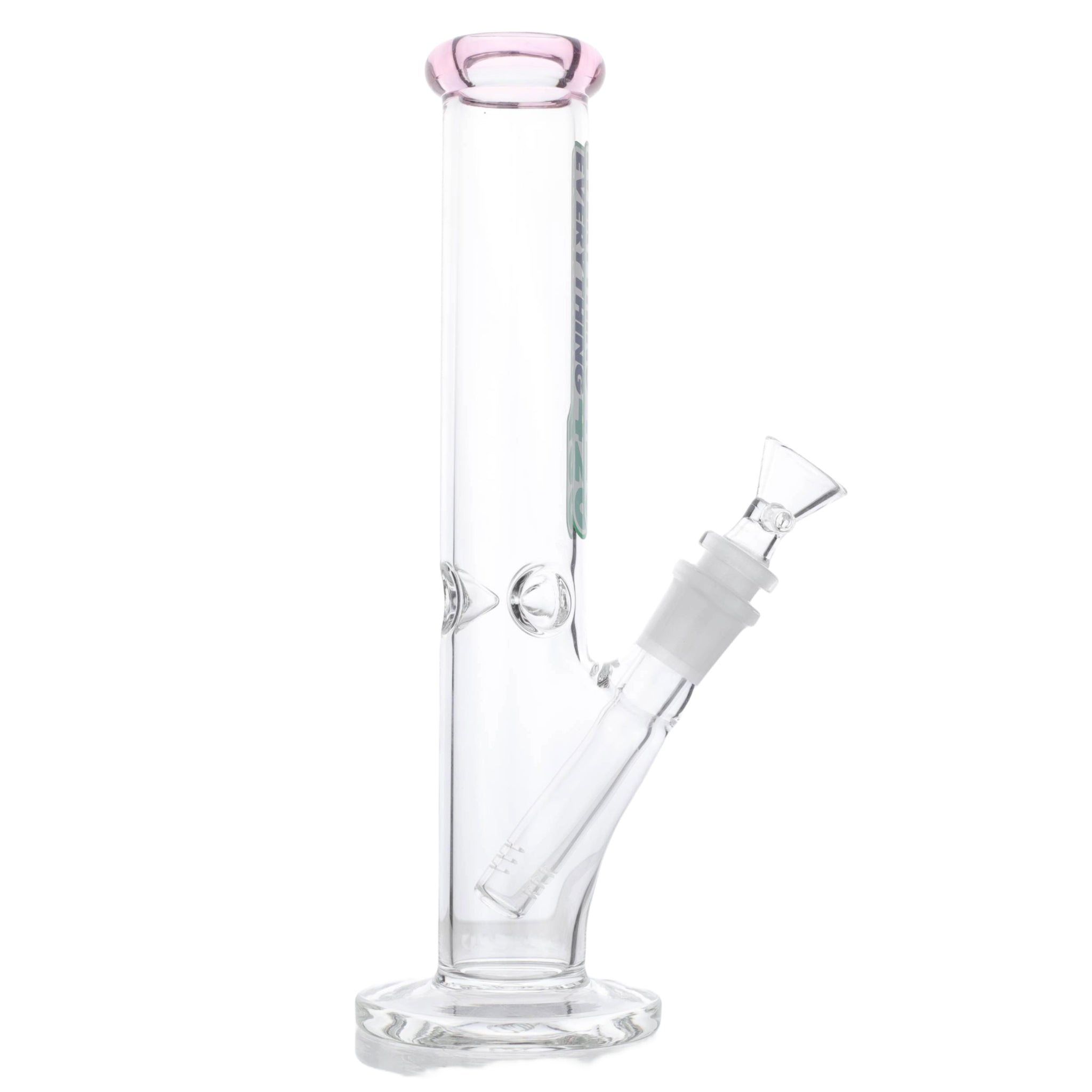 E420 Pink Tip Straight Tube Bong - 10in - Image 2