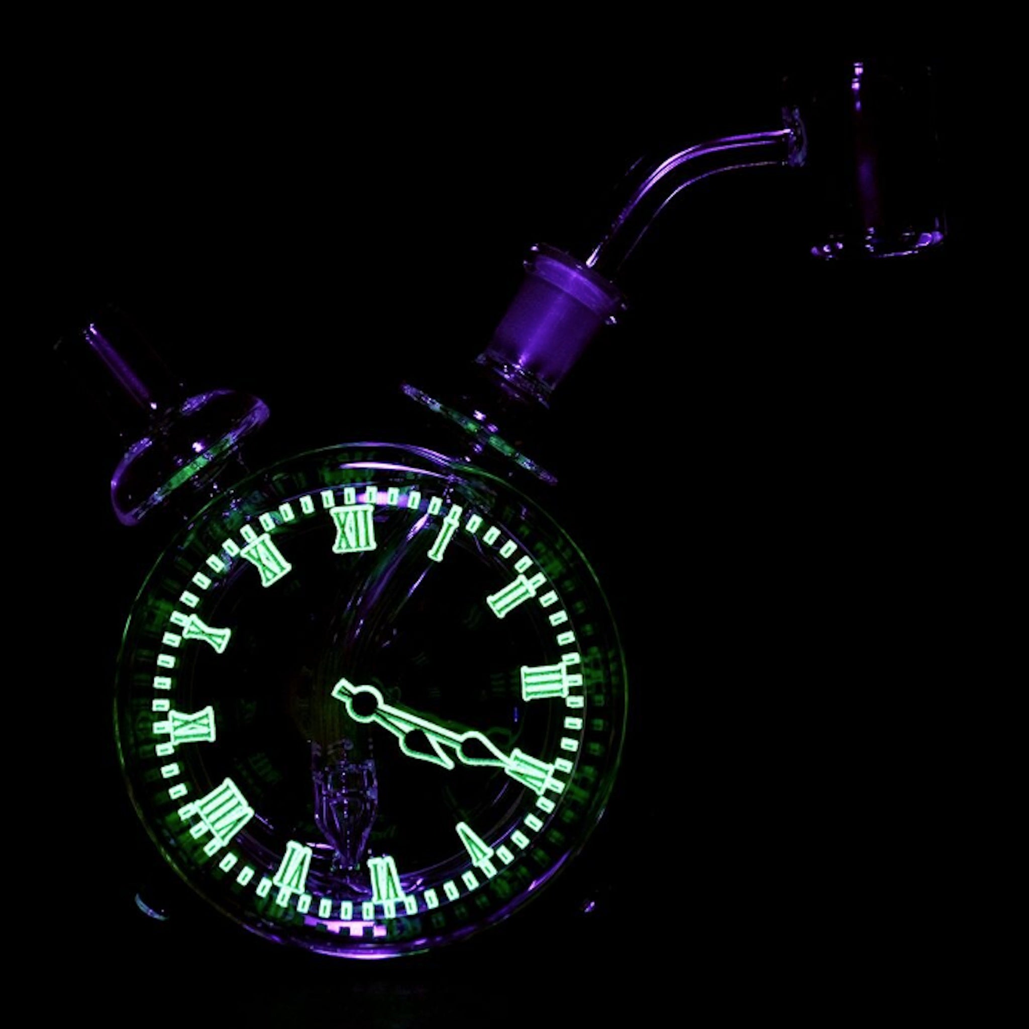 420 O’Clock Glow In the Dark Mini Rig - 4in - Image 2