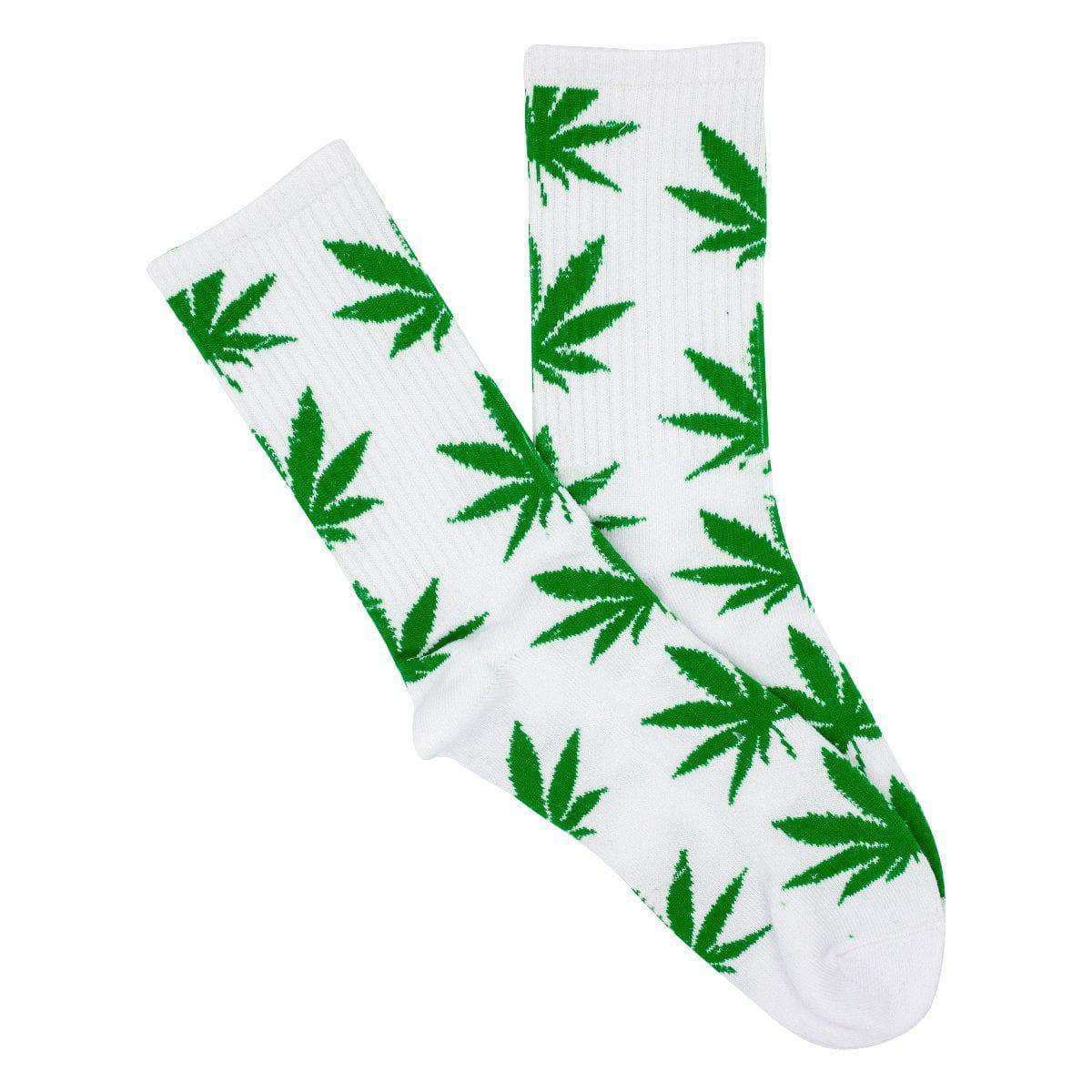420 White Socks With Leaves - Image 2