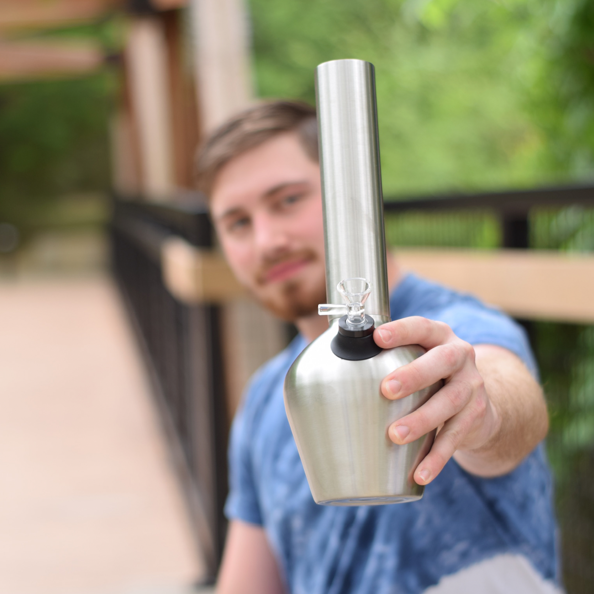 Chill Ceramic lined Steel Bong - 13in - Image 4
