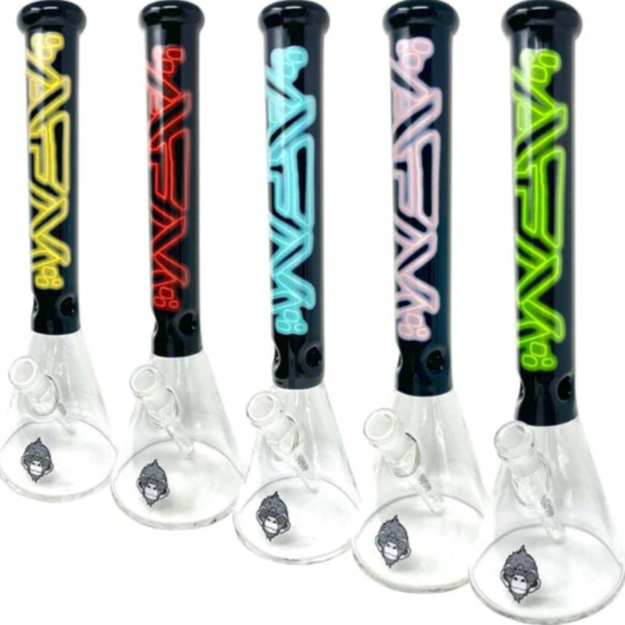 AFM Glass Neon Light Beaker Bong - 16in - Image 4