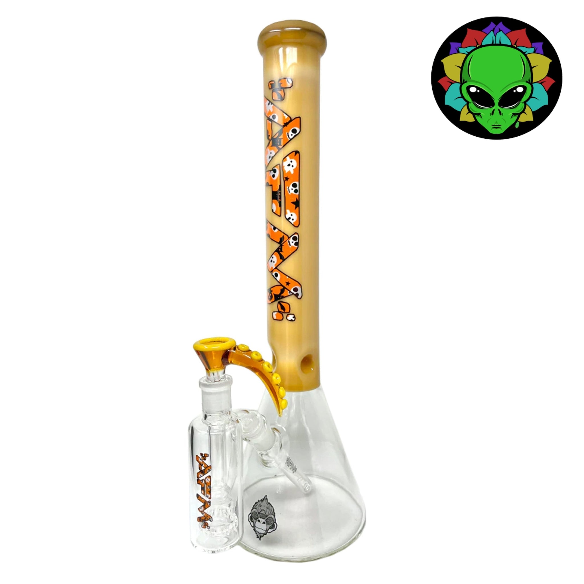 AFM Glass Spooky Beaker Bong - 18in