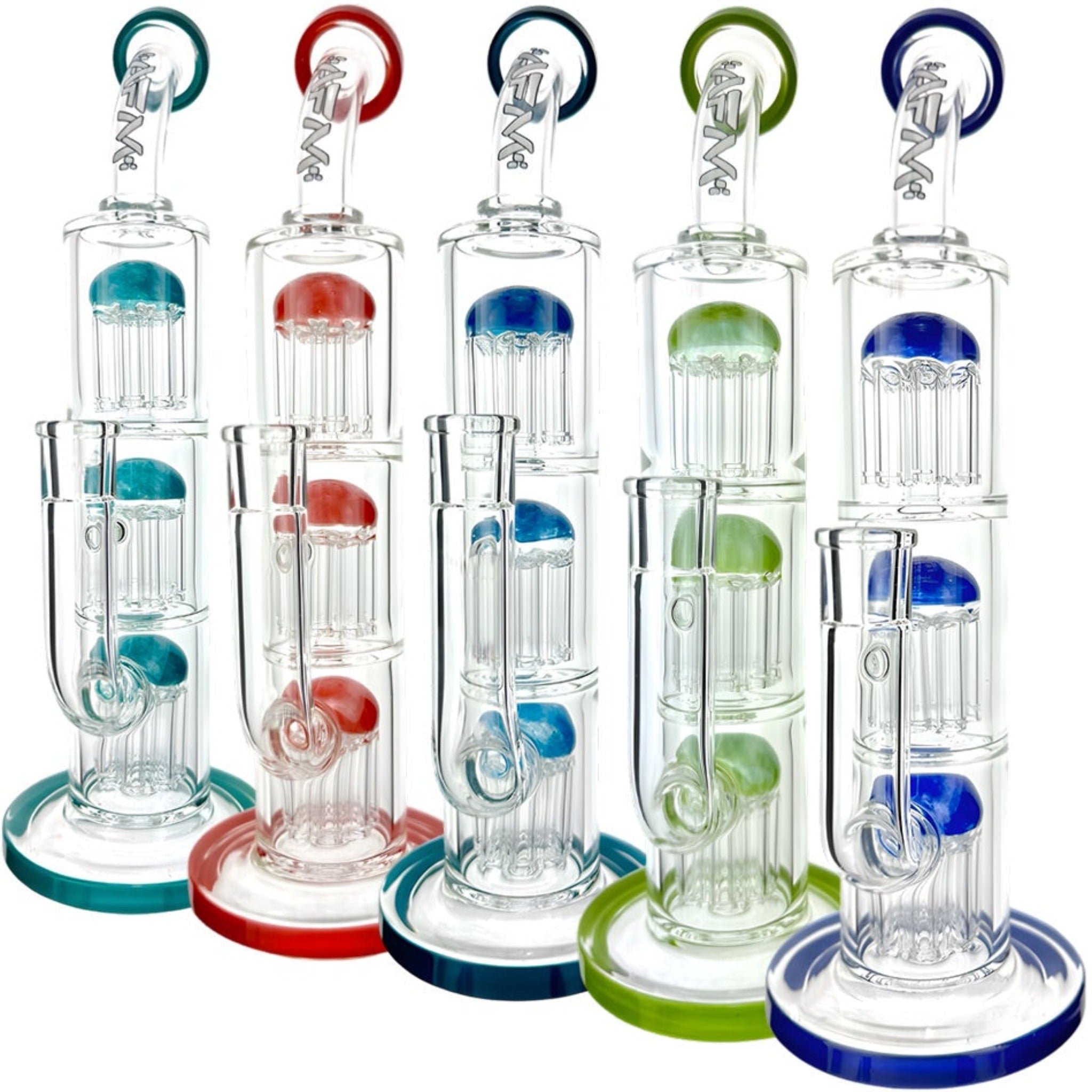 AFM Glass TX093 Three Tree Perc Bong - 12in - Image 3