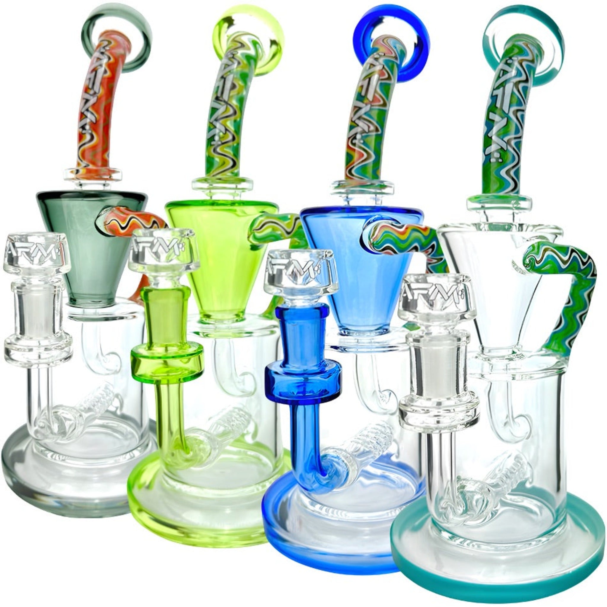 AFM Glass TX617 Recycler Bong - 11in - Image 3