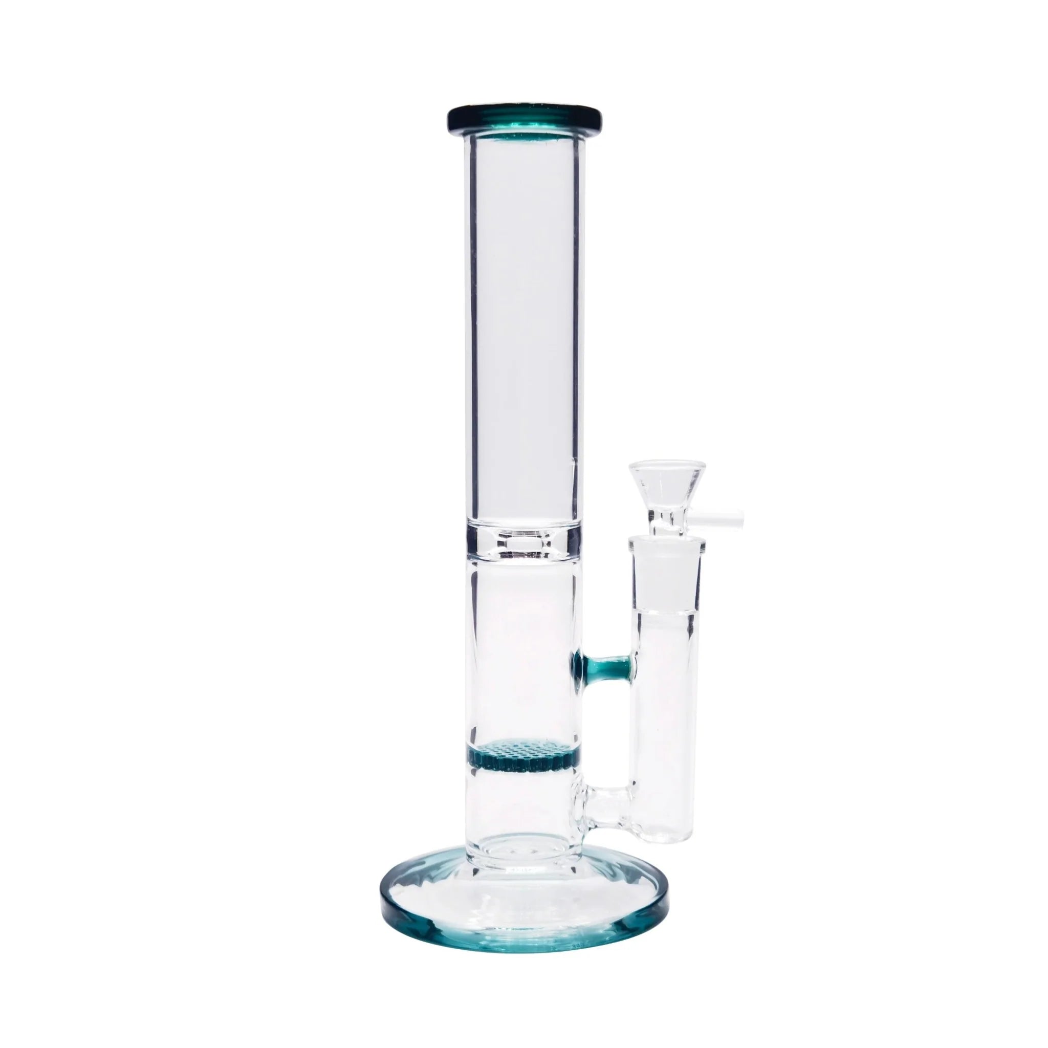 Banded Honeycomb Perc Bong - 10in - Image 6