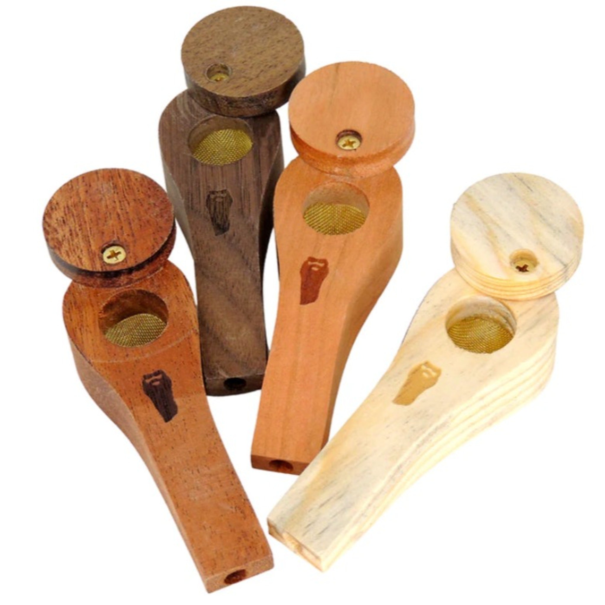 Bearded Circular Wood Pipe - 3.25in