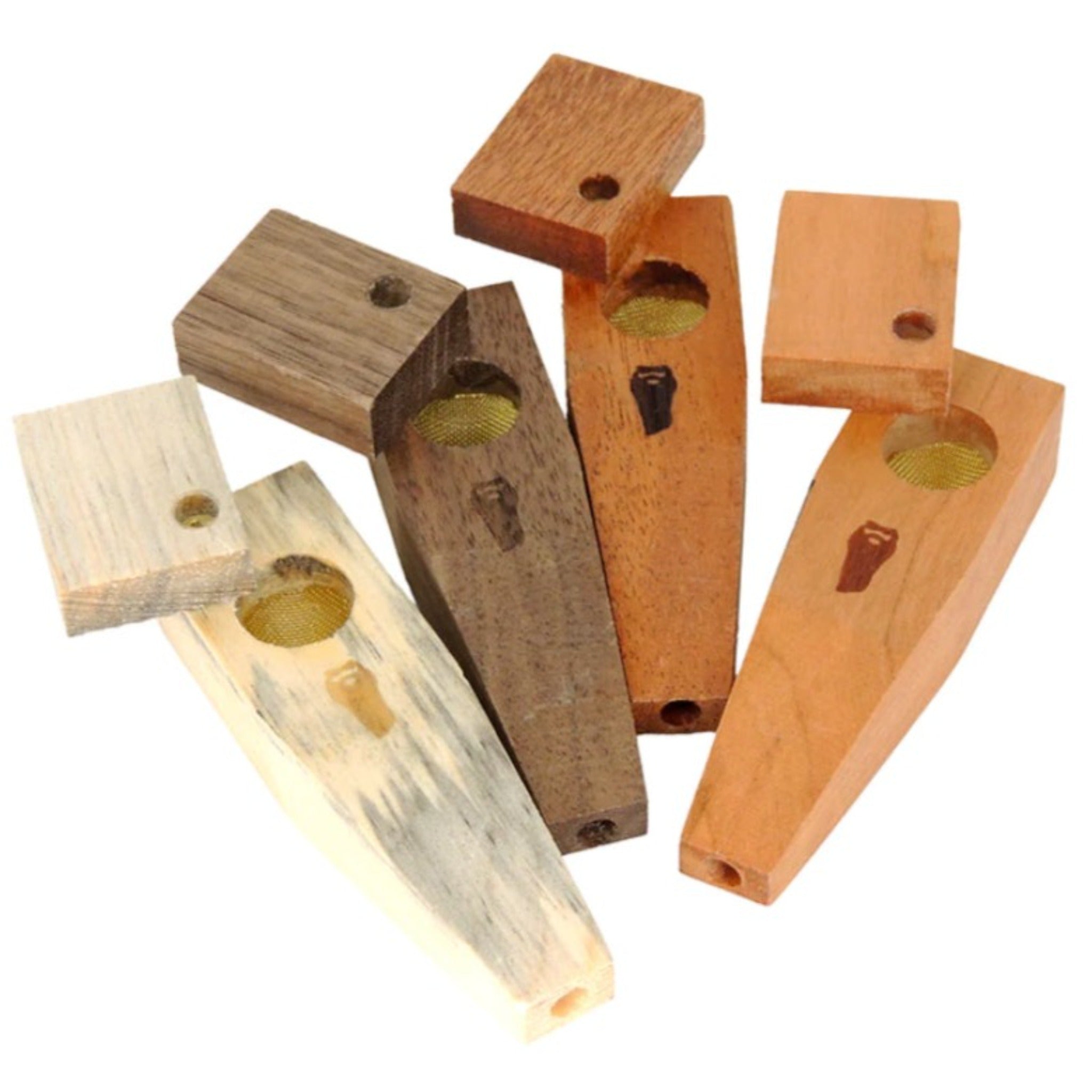 Bearded Rectangle Wood Pipe - 3.25in - Image 2