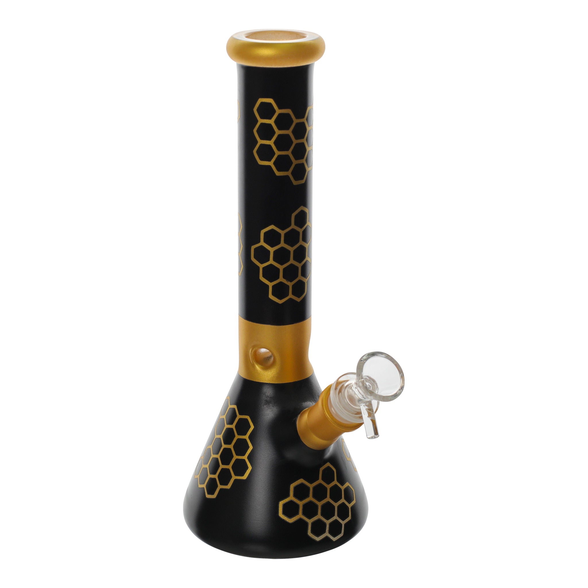 Black Honeycomb Beaker Bong - 10in - Image 3