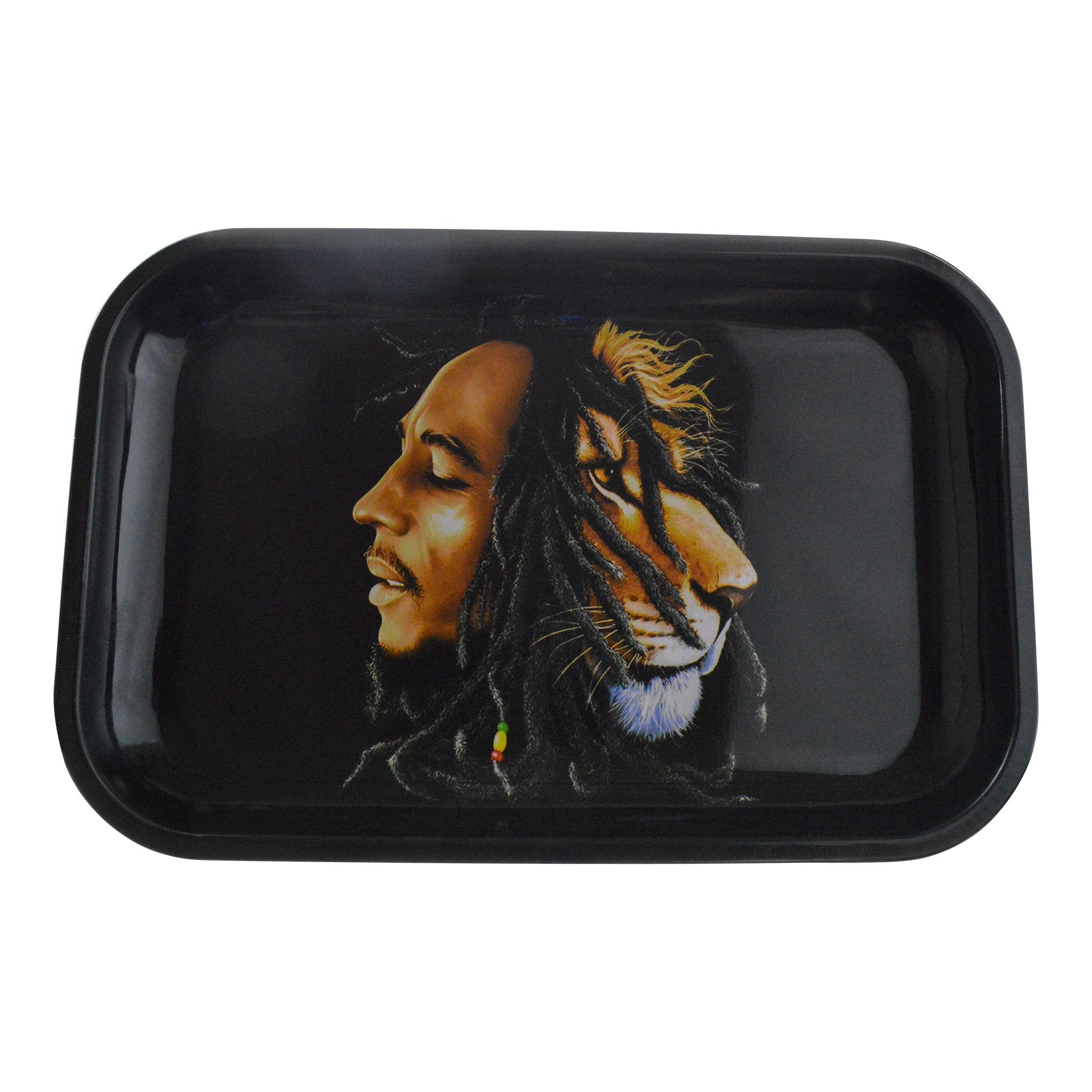 Bob Marley Lion Metal Rolling Tray - Image 2