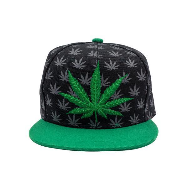 Cannabis Patterned Snapback