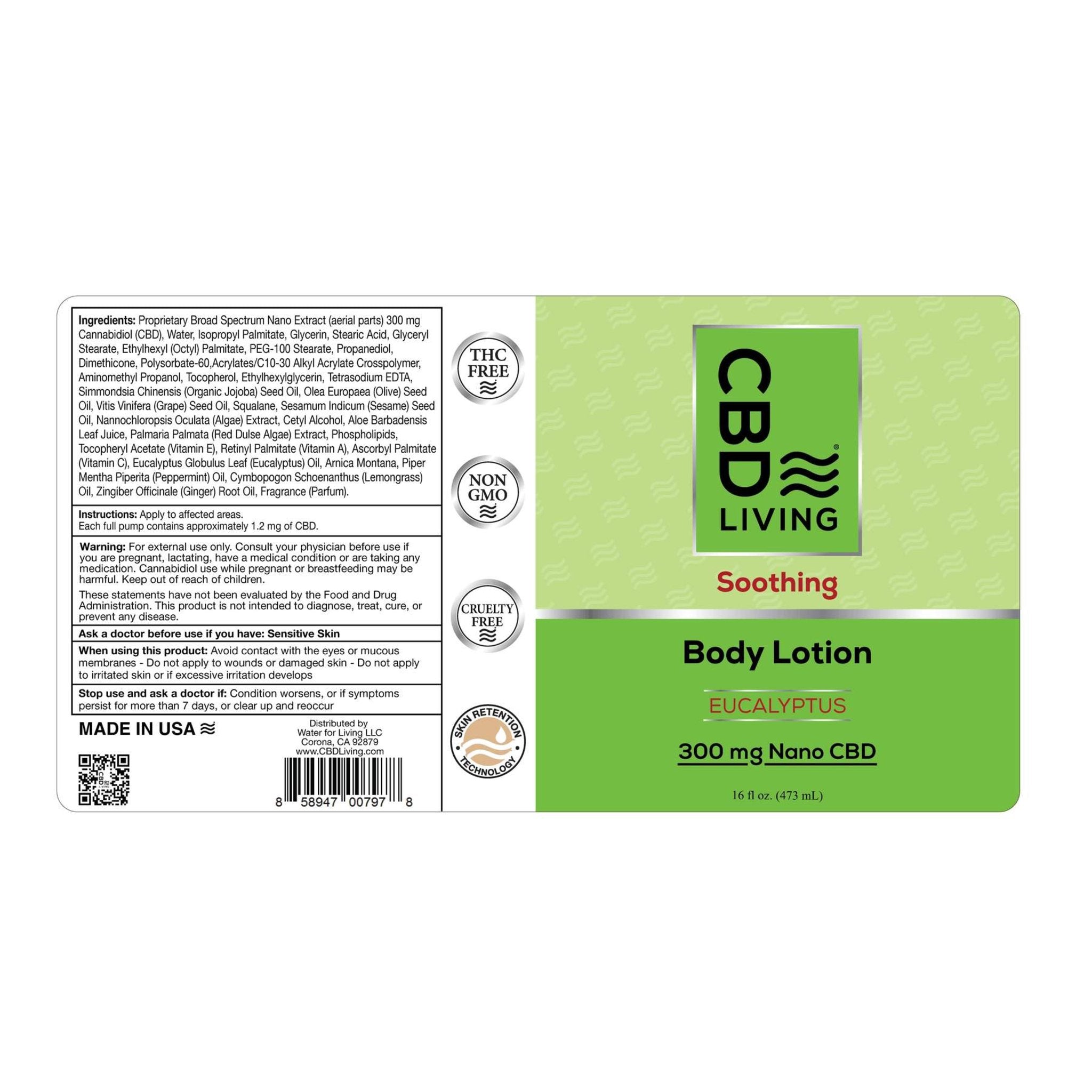 CBD Living Body Lotion - 300mg - Image 2