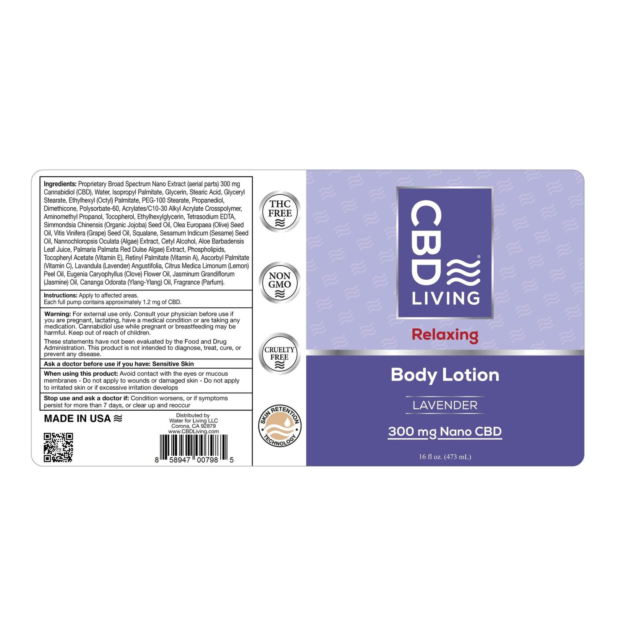 CBD Living Body Lotion - 300mg - Image 6