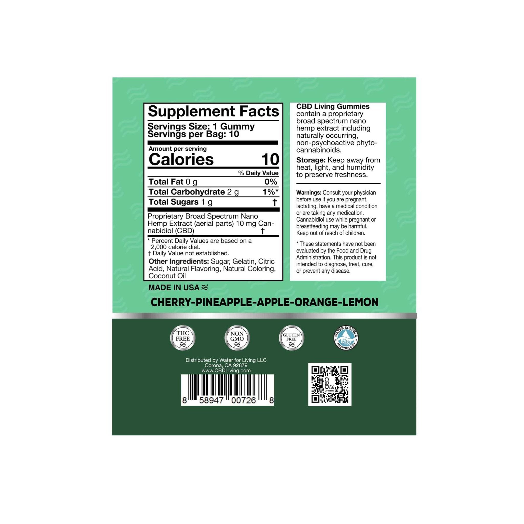 CBD Living Sour Assorted Gummies - 10 mg - Image 2