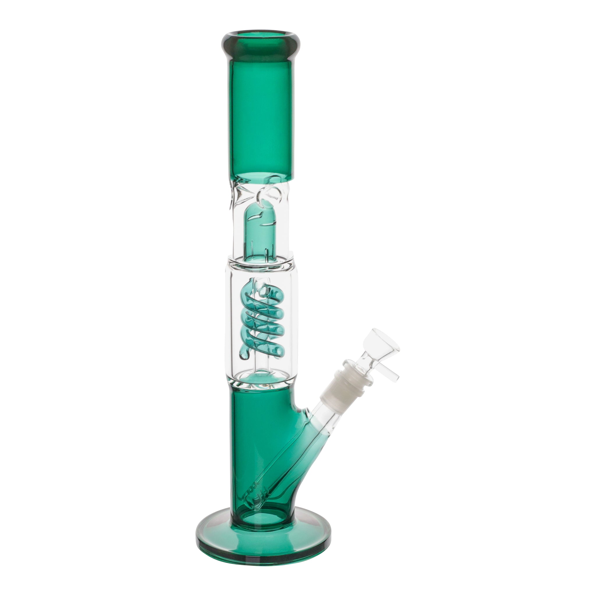 Coiled Straight Tube Bong - 14in