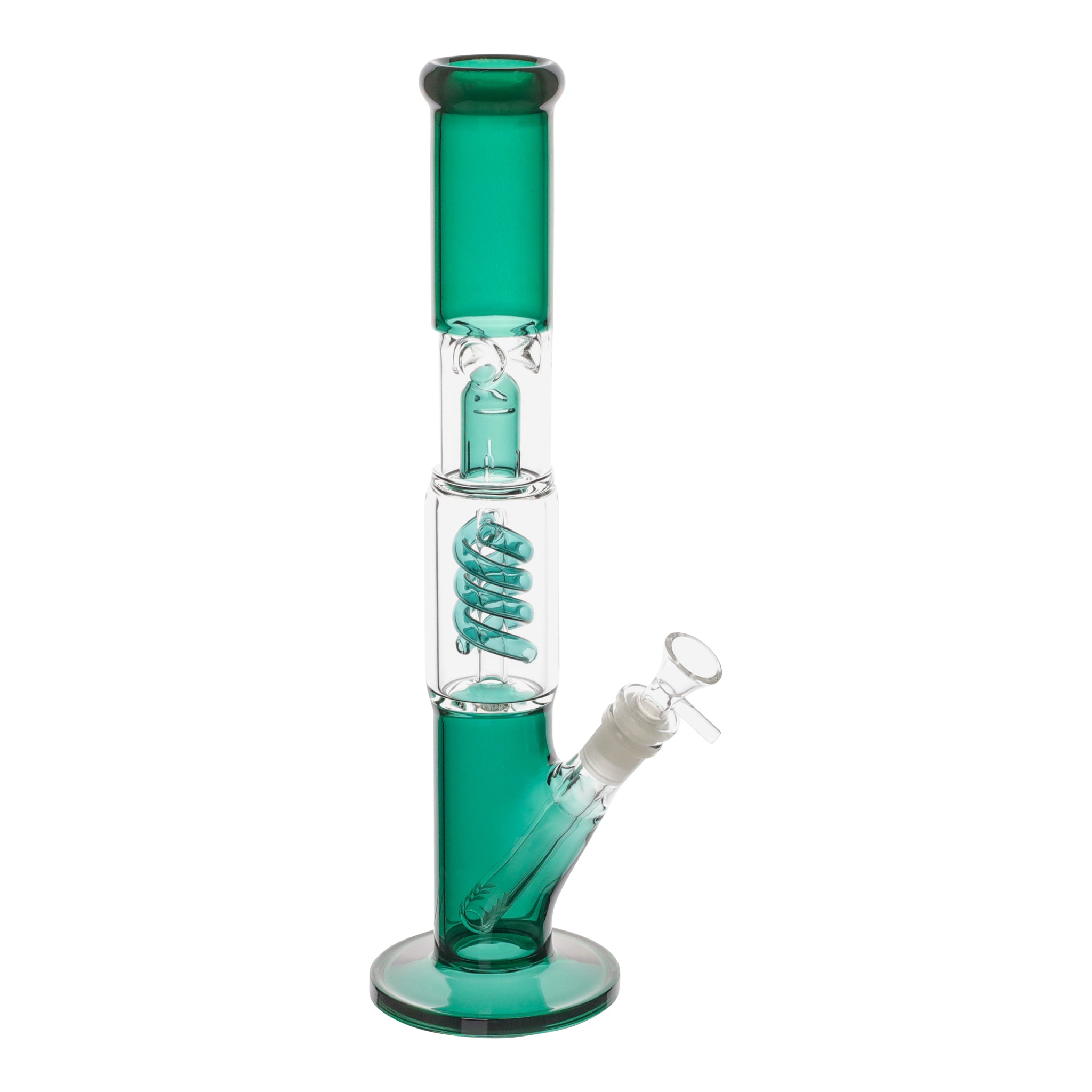 Coiled Straight Tube Bong - 14in - Image 3