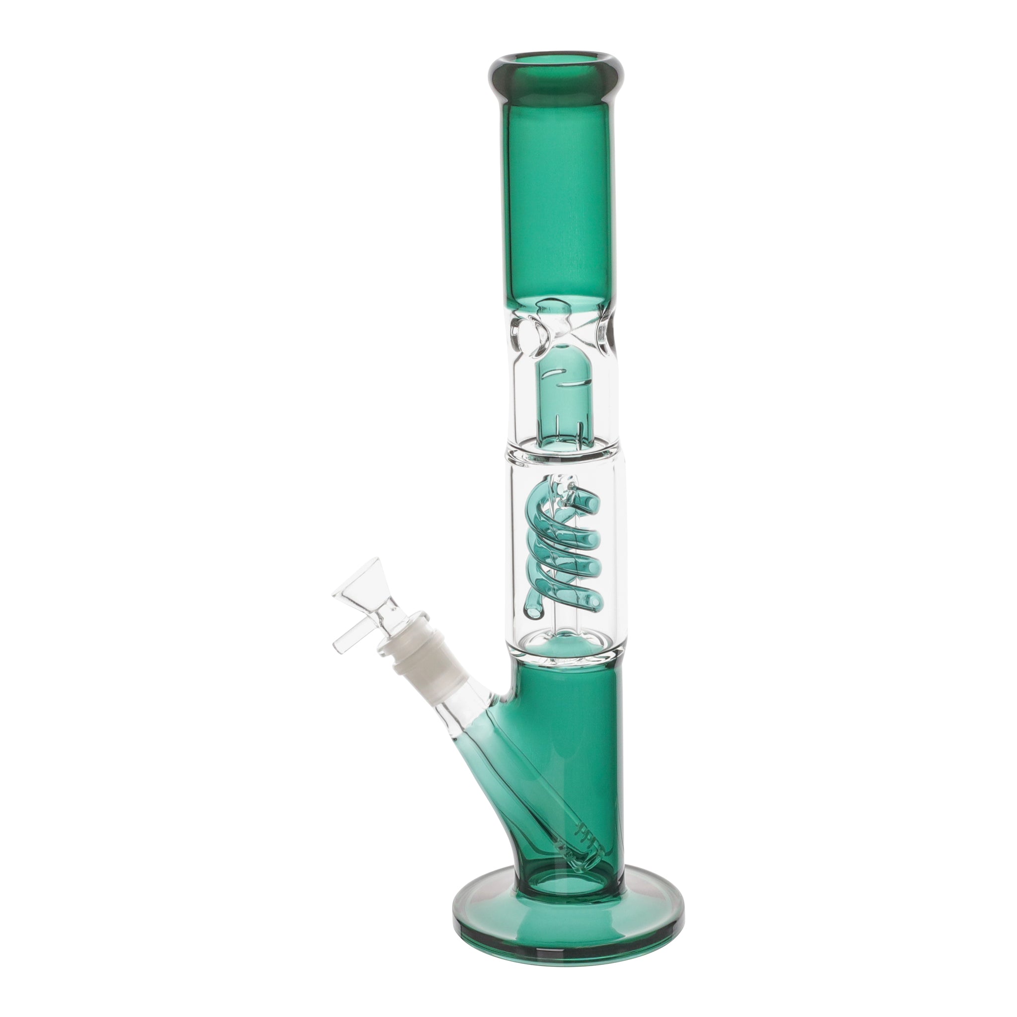 Coiled Straight Tube Bong - 14in - Image 2