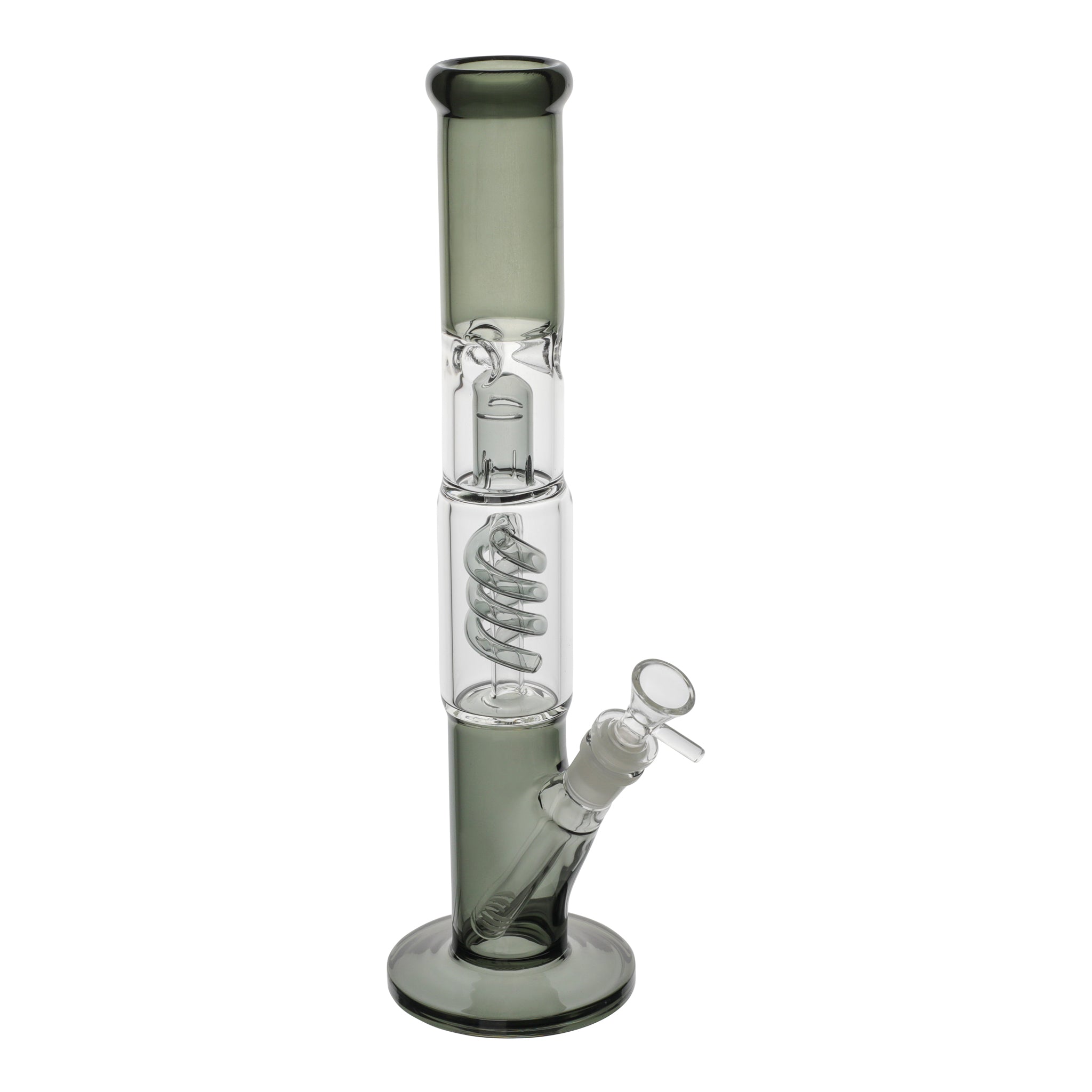 Coiled Straight Tube Bong - 14in - Image 5