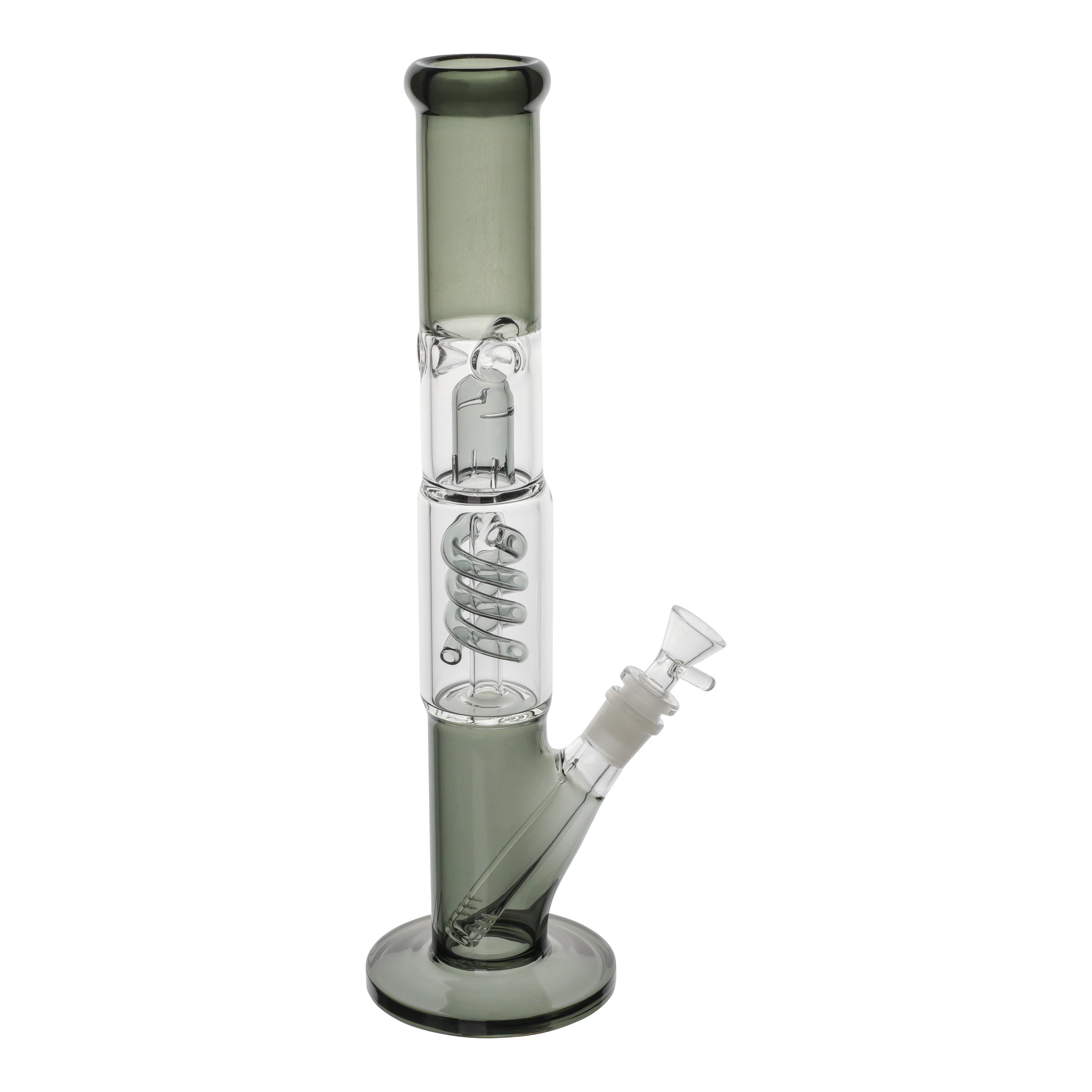 Coiled Straight Tube Bong - 14in - Image 6