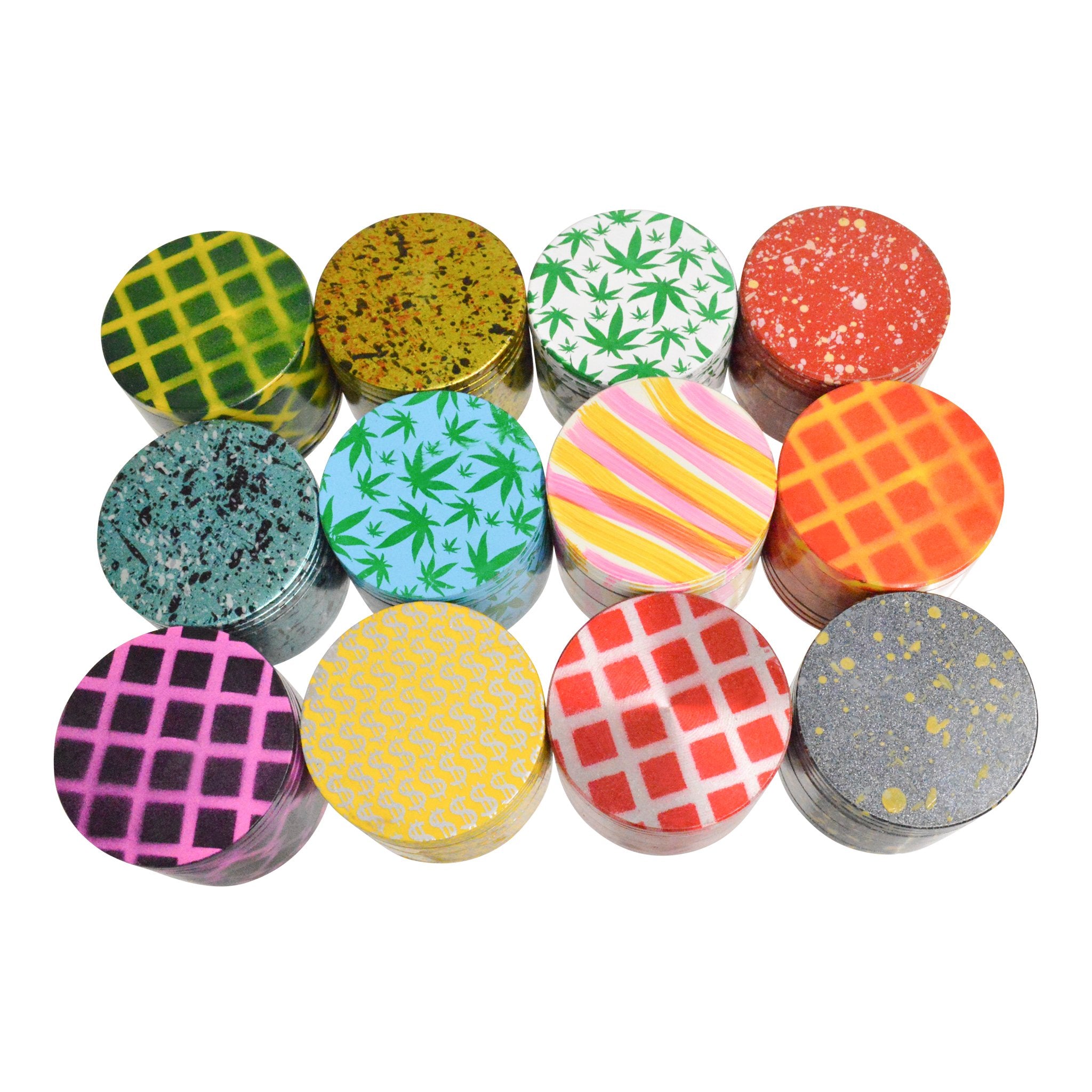 Colored 4 Piece Aluminum Herb Grinder - 50mm