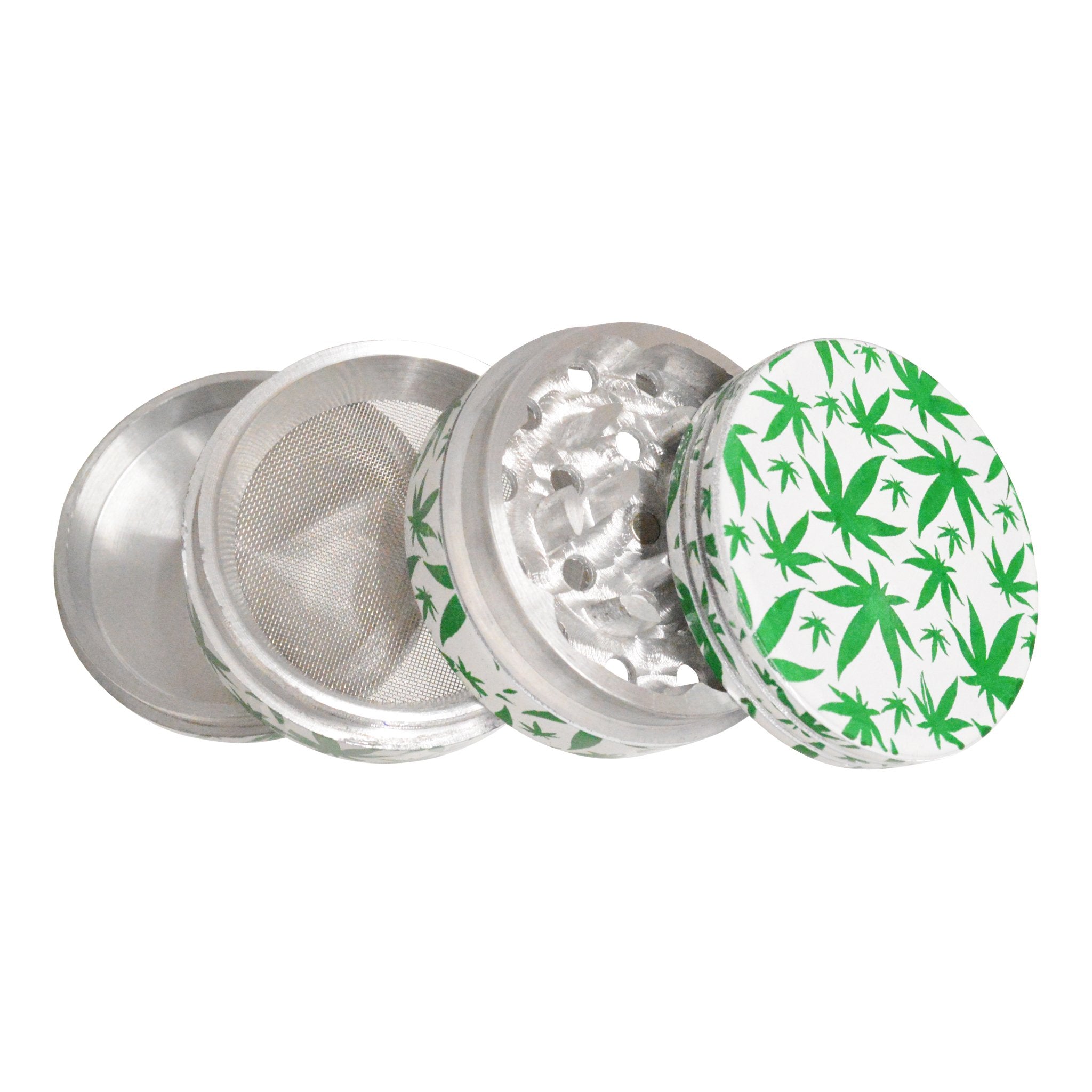 Colored 4 Piece Aluminum Herb Grinder - 50mm - Image 3