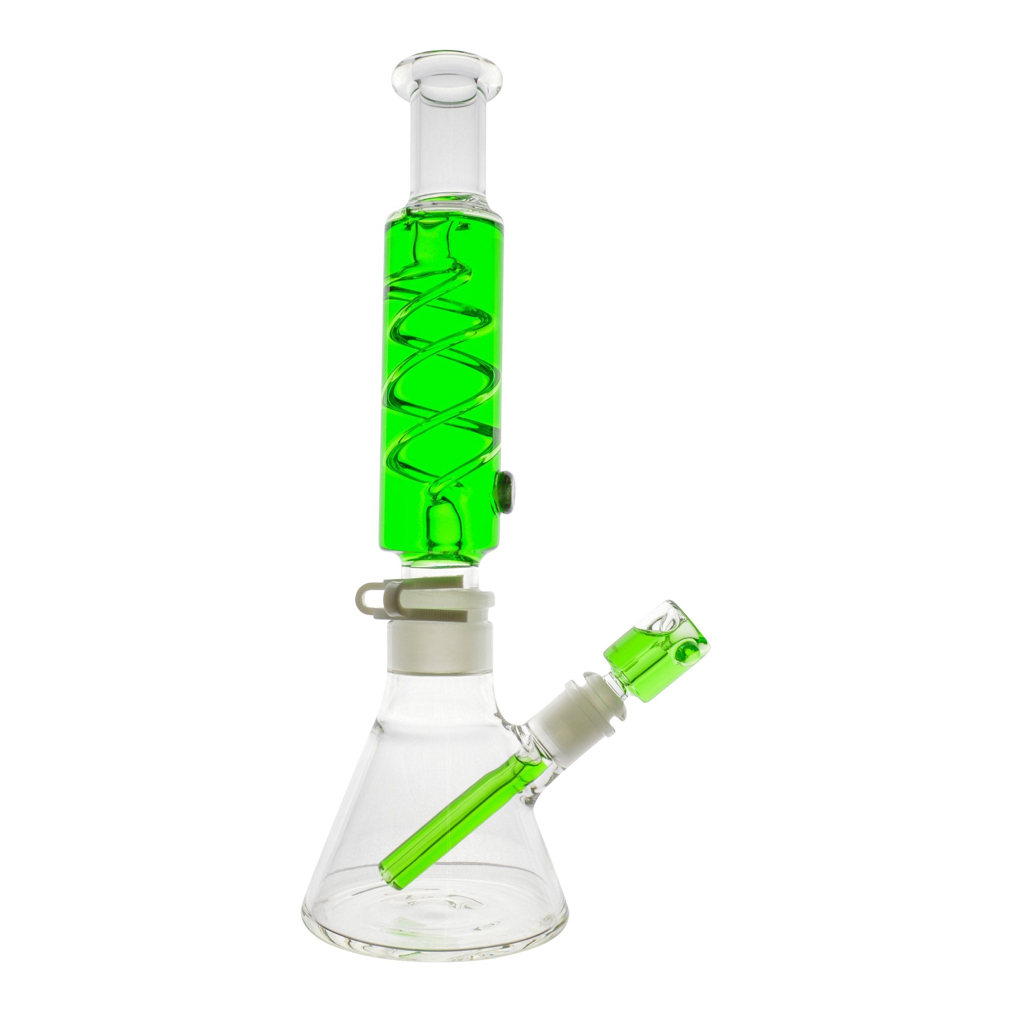 Colored Coil Chiller Beaker Bong - 14in