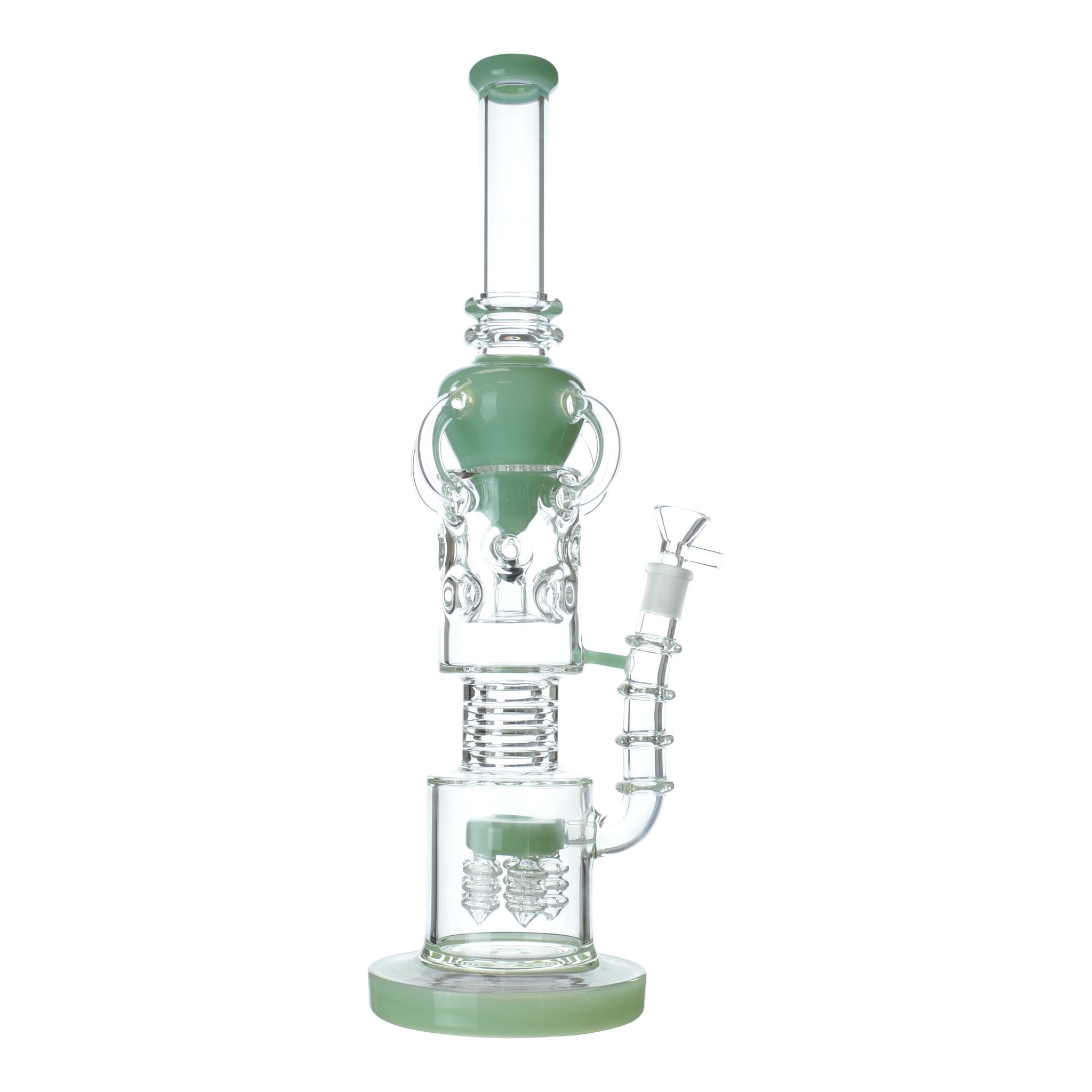Colored Cone Recycler Bong - 17in - Image 2