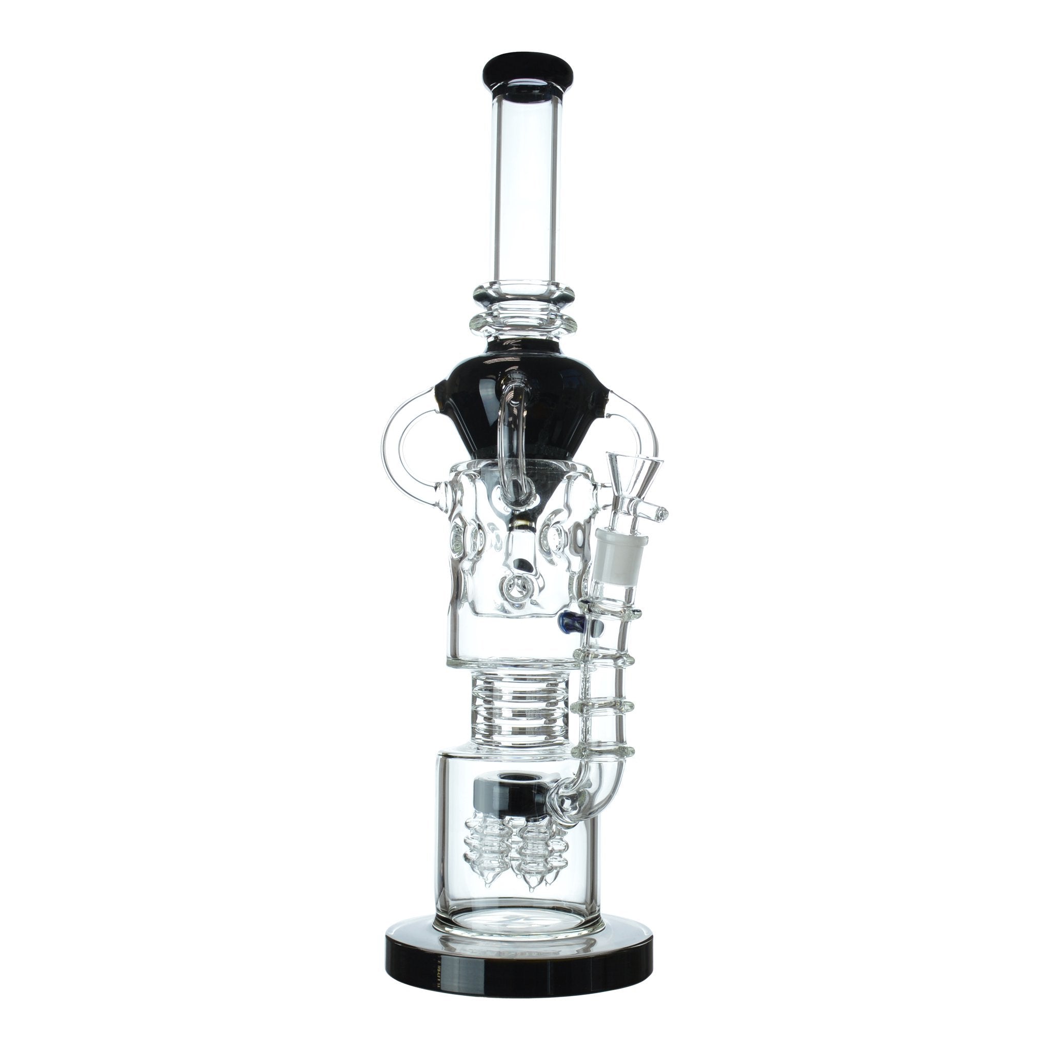 Colored Cone Recycler Bong - 17in - Image 6