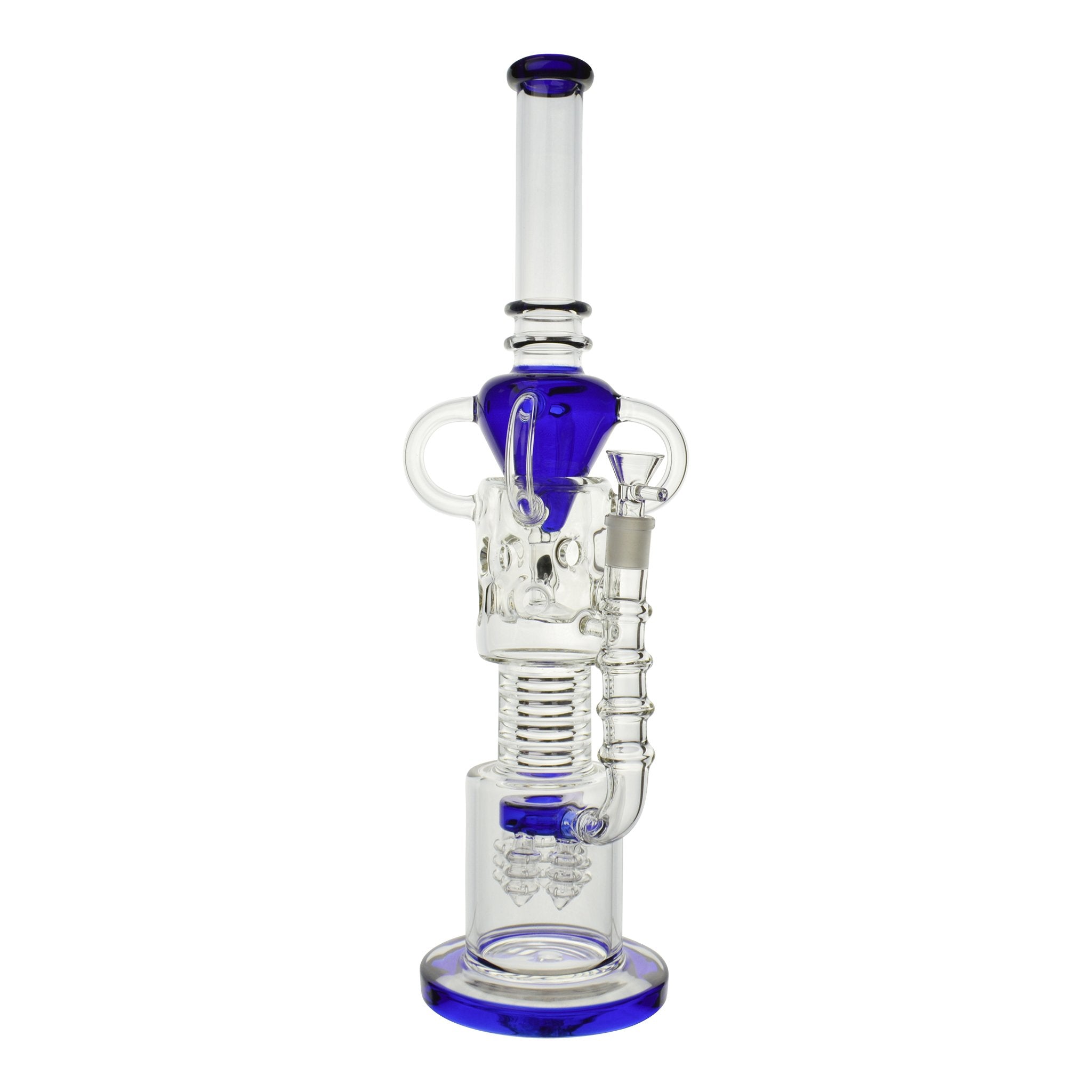 Colored Cone Recycler Bong - 17in - Image 7
