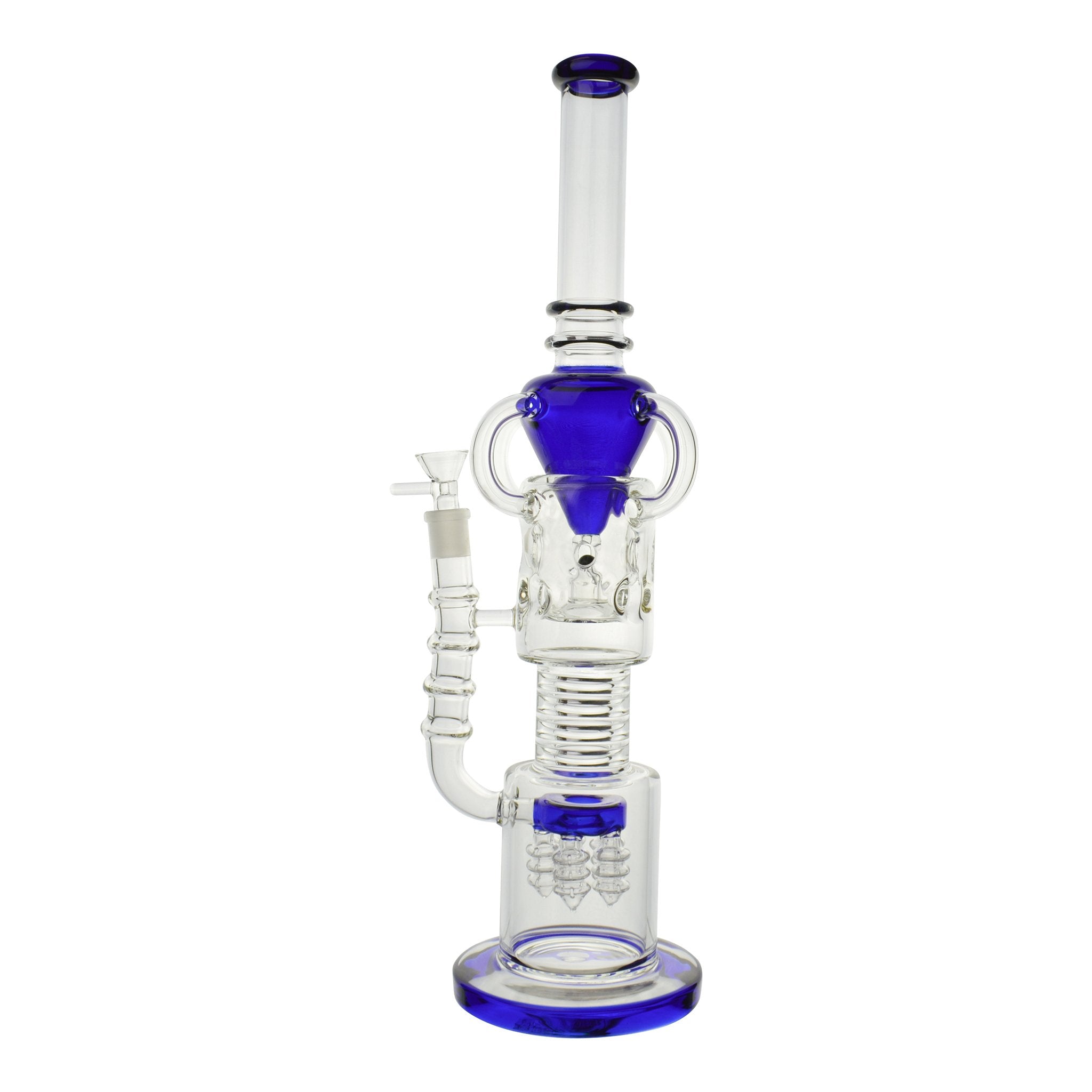 Colored Cone Recycler Bong - 17in - Image 8