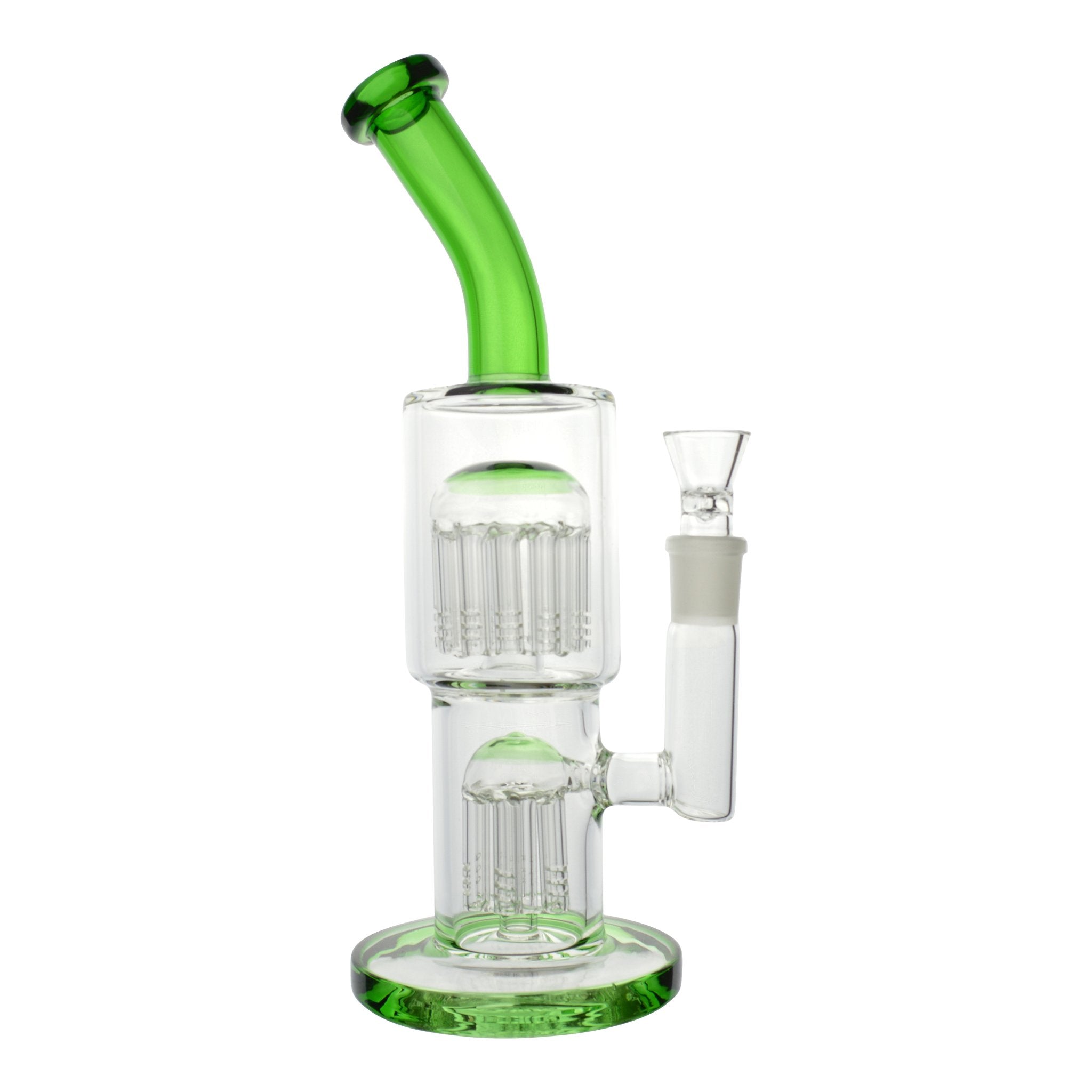 Colored Double Barrel Bong - 12in - Image 3