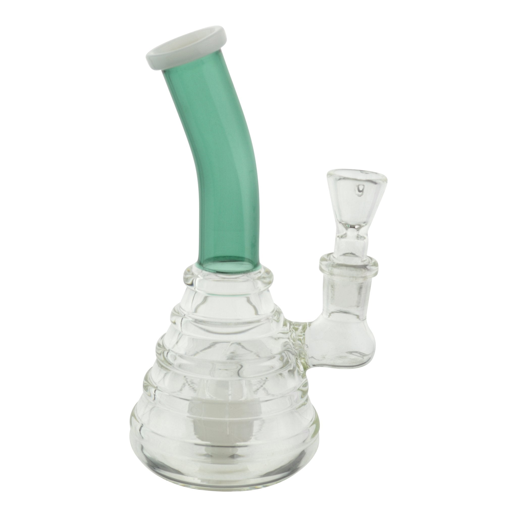 Colored Mini Hive Bong - 6.5 inches glass mini bong