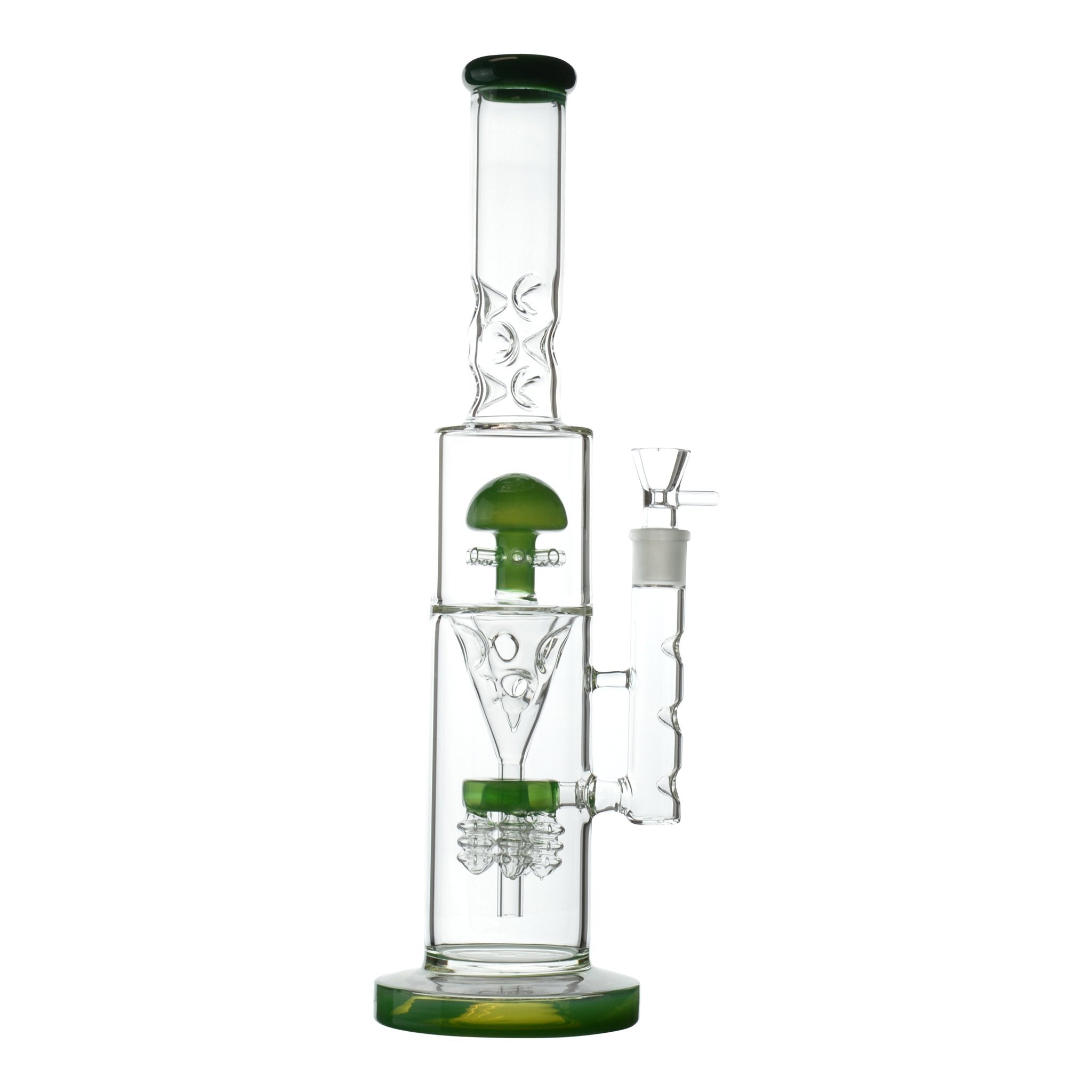 Colored Mushroom Perc Bong - 17in - Image 4