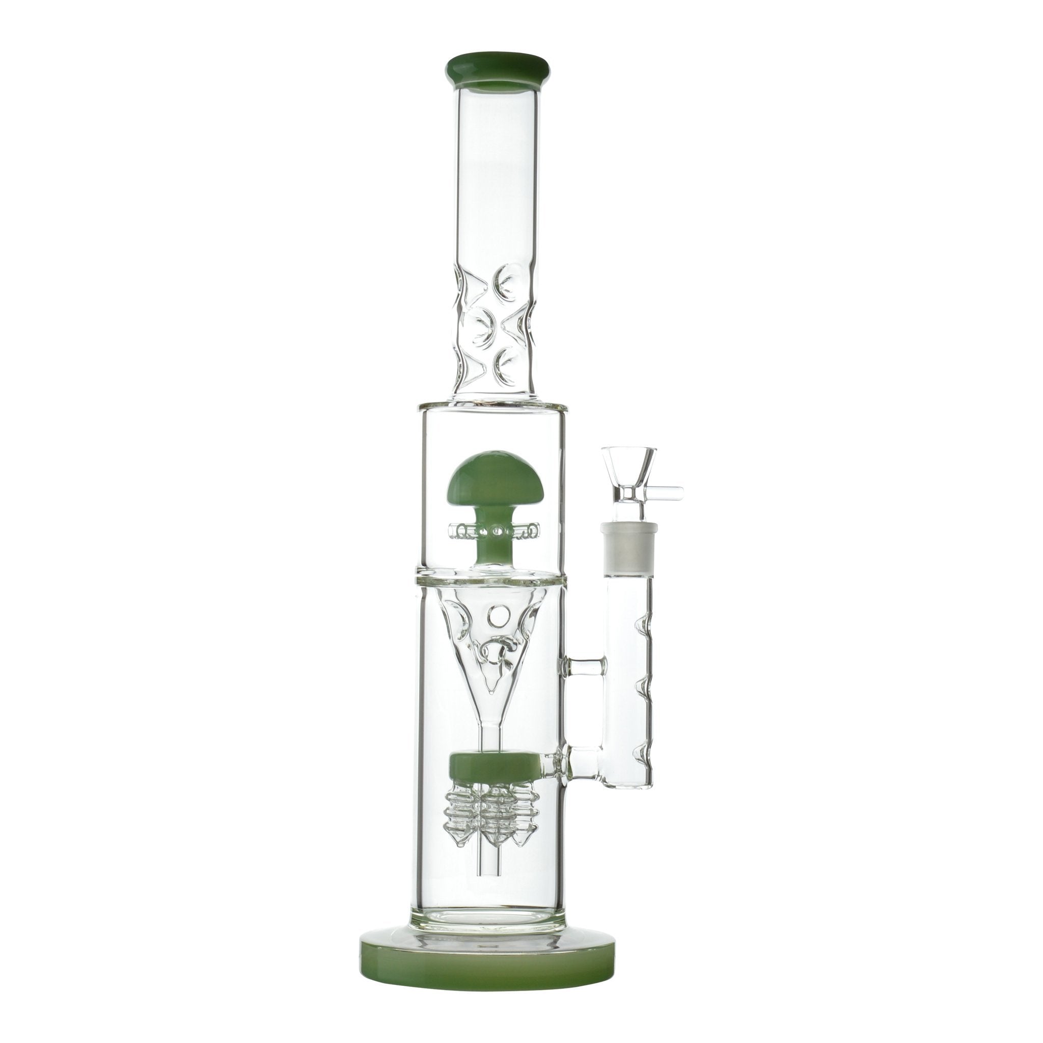 Colored Mushroom Perc Bong - 17in - Image 5