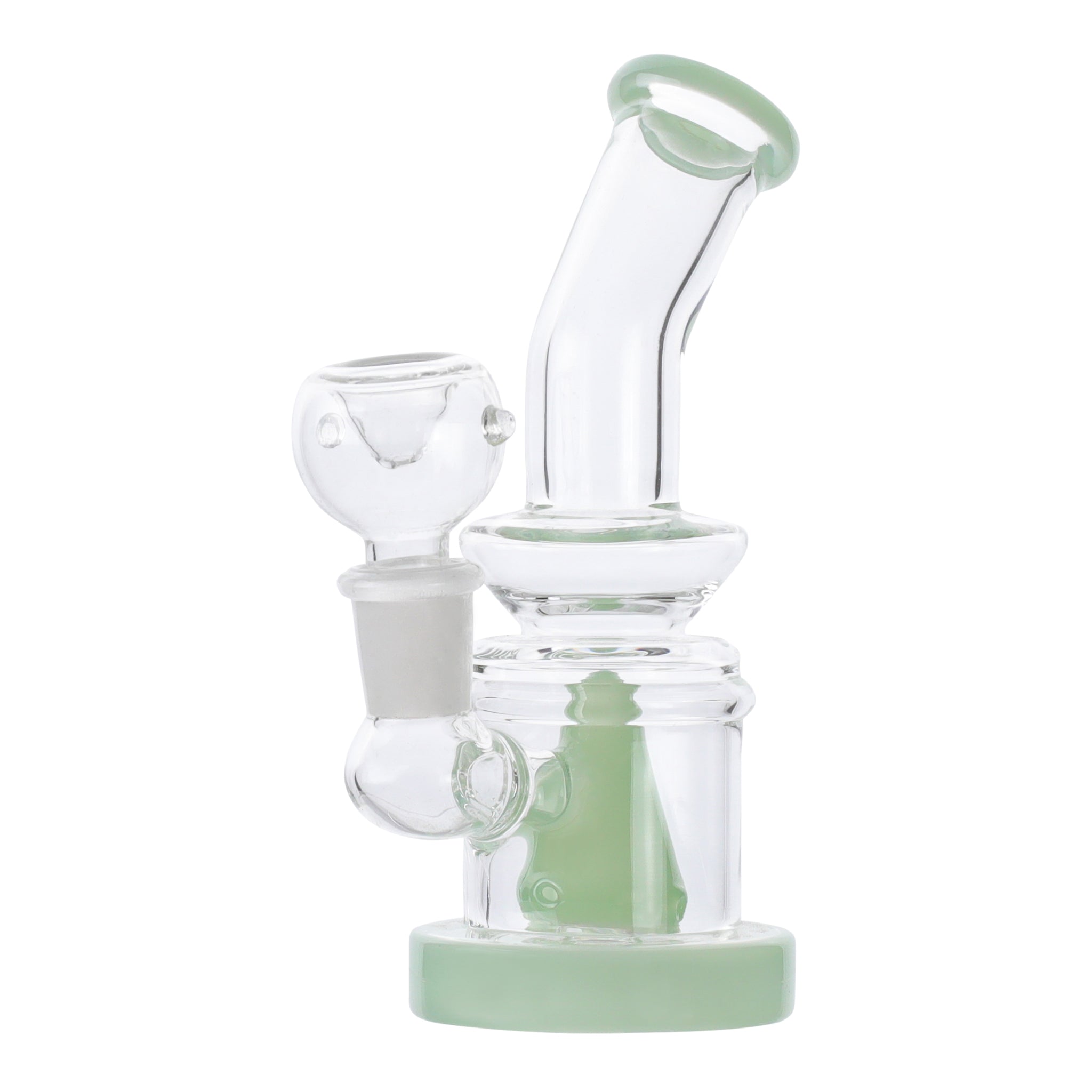 Cyan Cone Perc Mini Bong - 5in - Image 2
