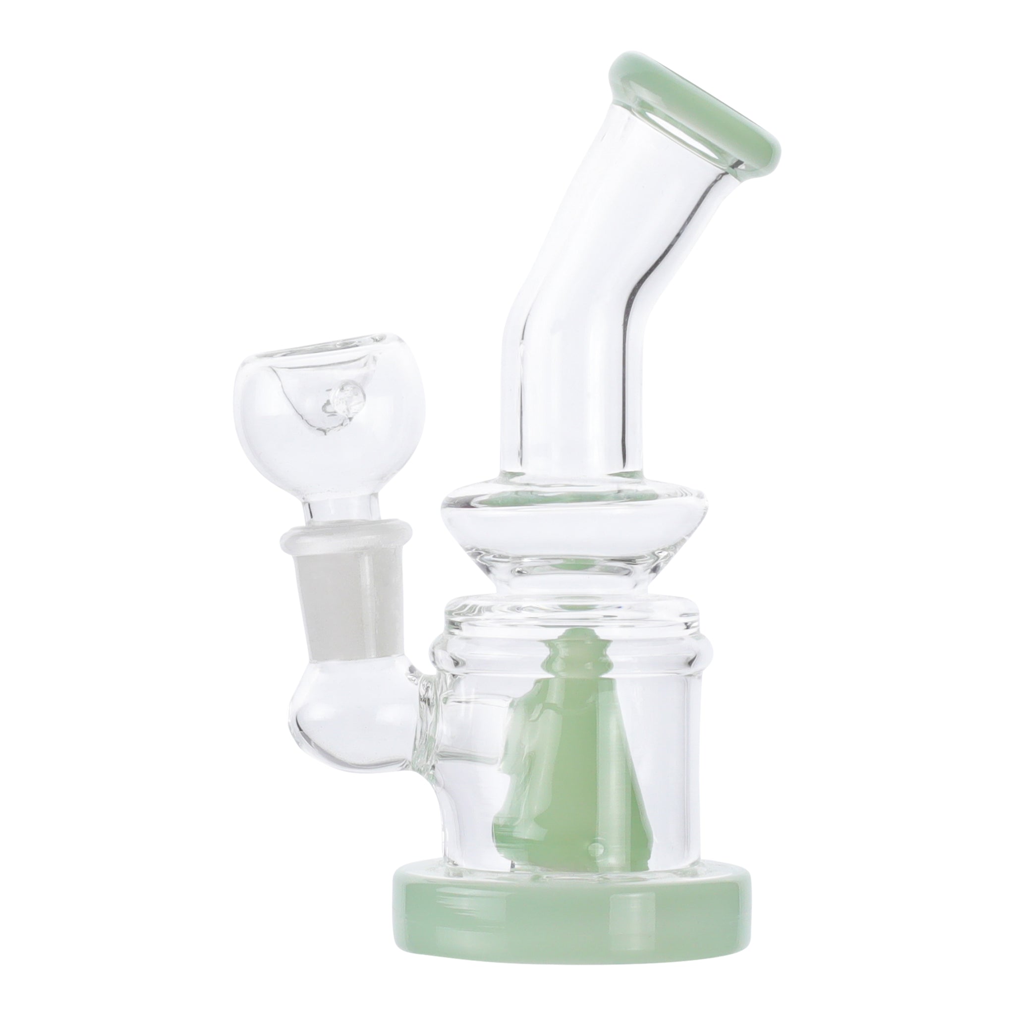 Cyan Cone Perc Mini Bong - 5in - Image 3