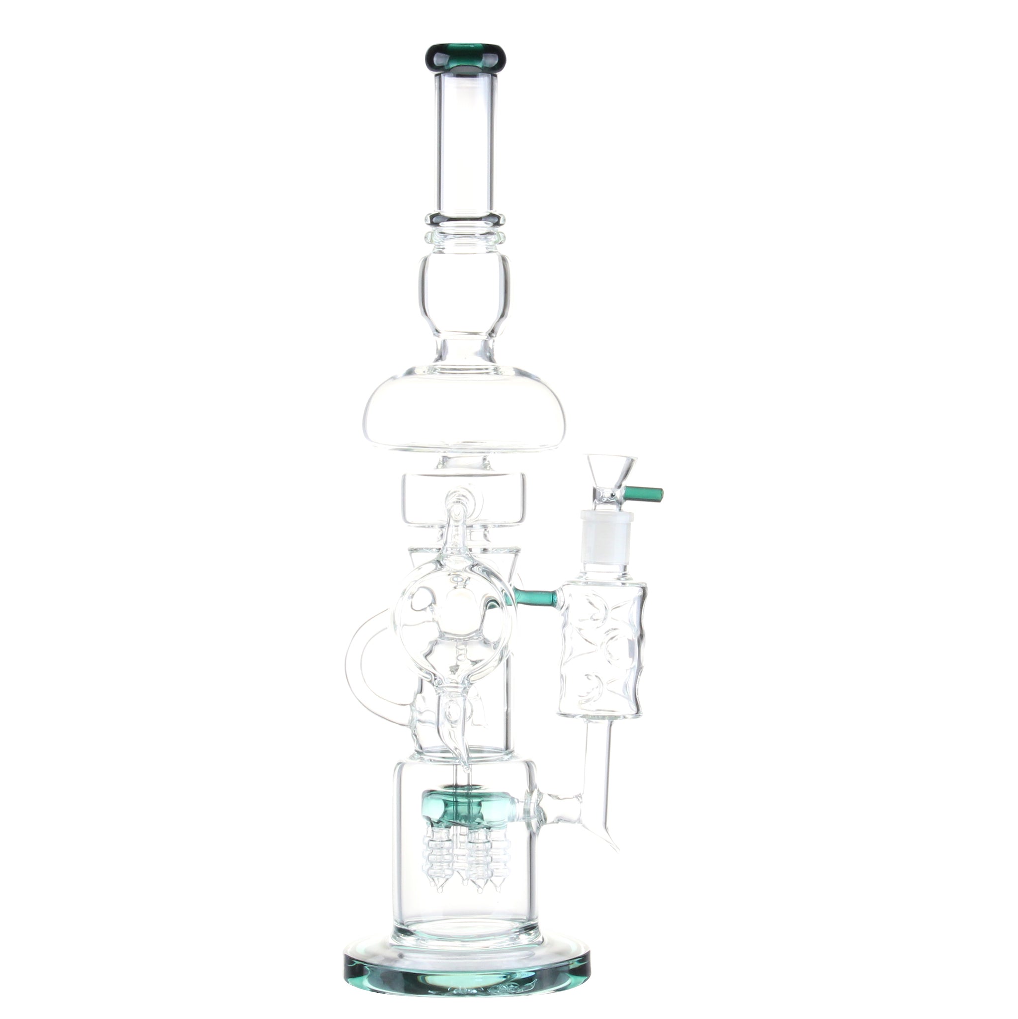 Cylindrical Funnel Perc Bong - 19in - Image 5