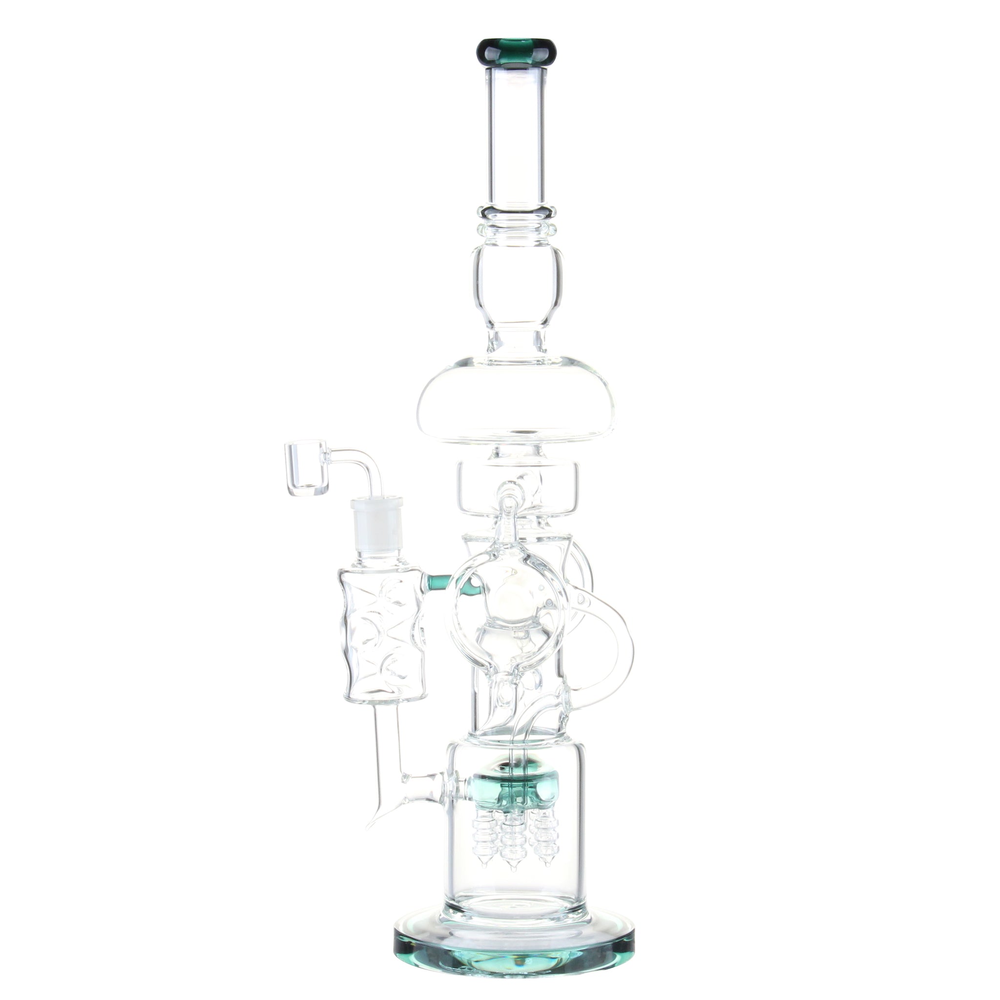 Cylindrical Funnel Perc Bong - 19in - Image 2