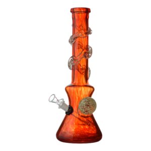 Dappled Sphere Beaker Bong - 14in