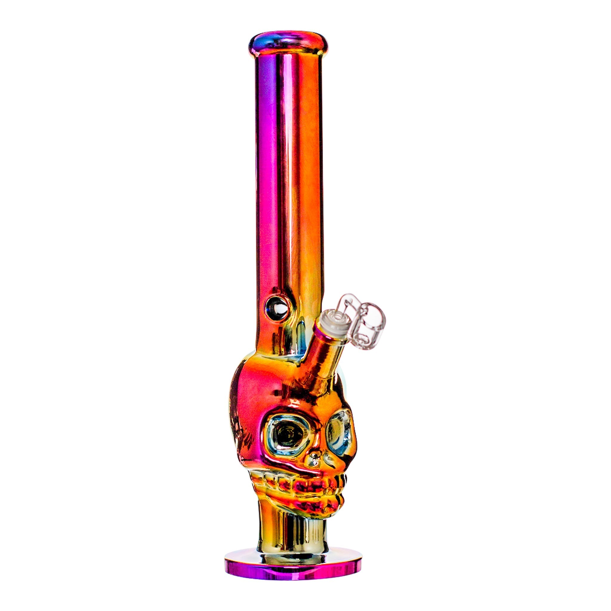 Electro Skull Straight Tube Bong - 15in - Image 2