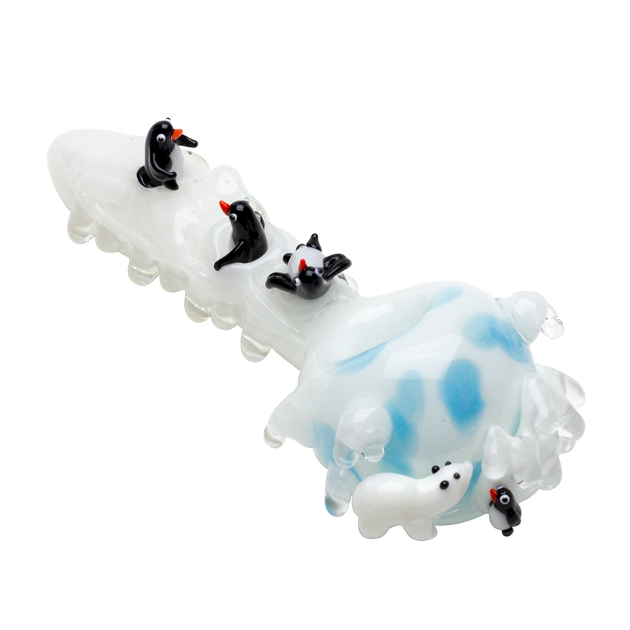 Empire Glassworks Icy Penguins Spoon Pipe - 5in