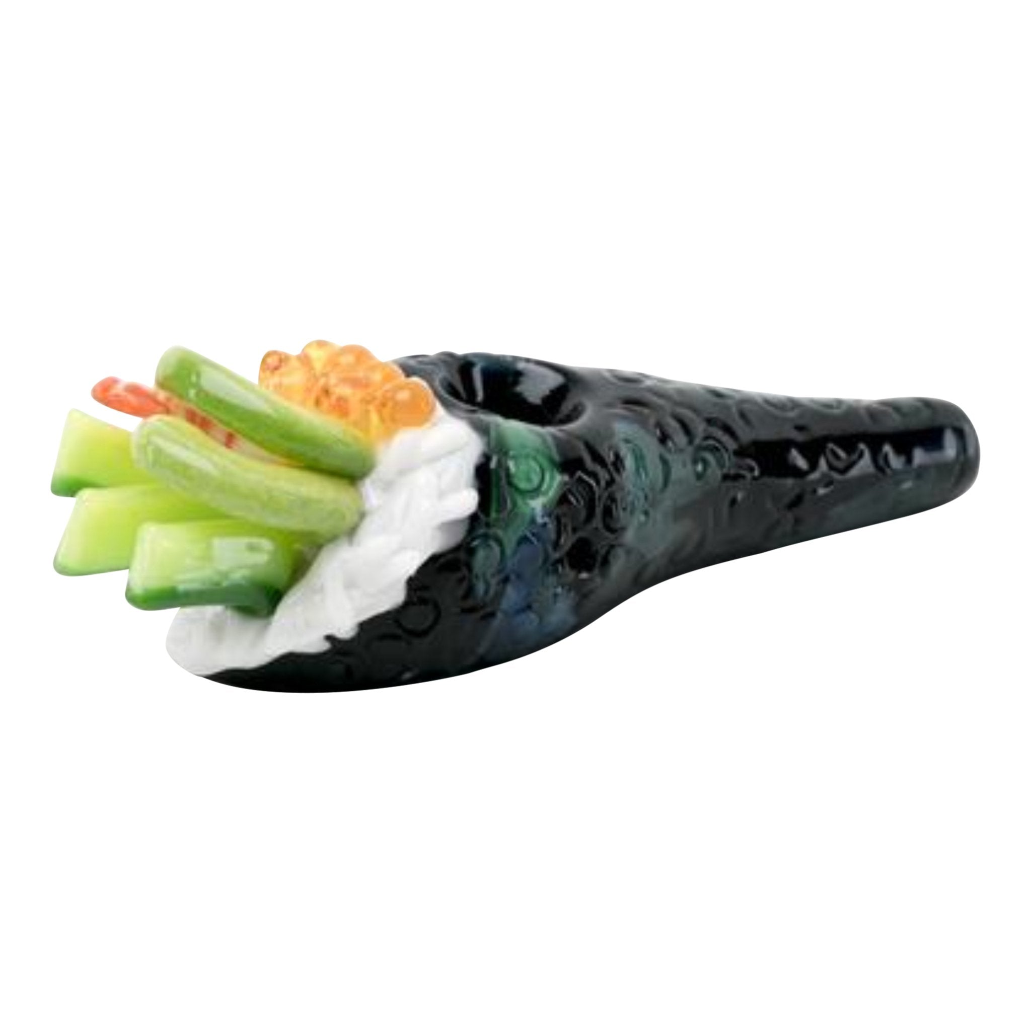 Empire Glassworks Shrimp Hand Roll Sushi Hand Pipe - 6in
