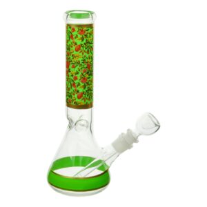 Floral Beaker Bong - 10in