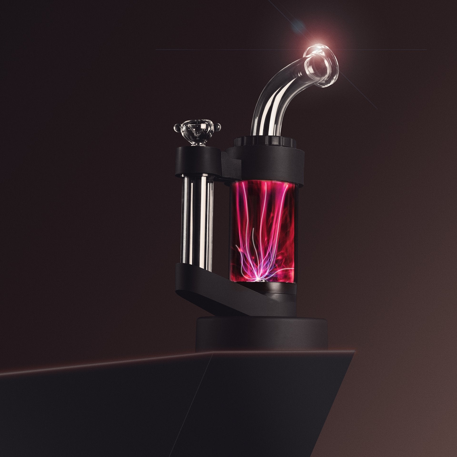 Flux Plasma Light Water Bong - 12in - Image 4