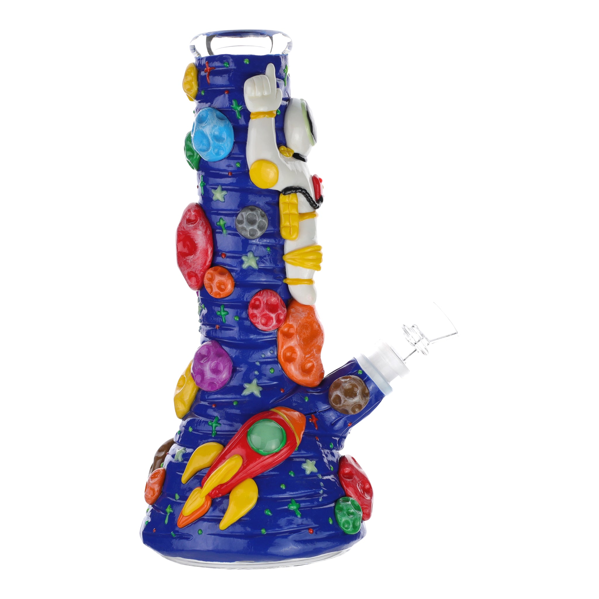 GITD Rocket Man Beaker Bong - 10in - Image 2