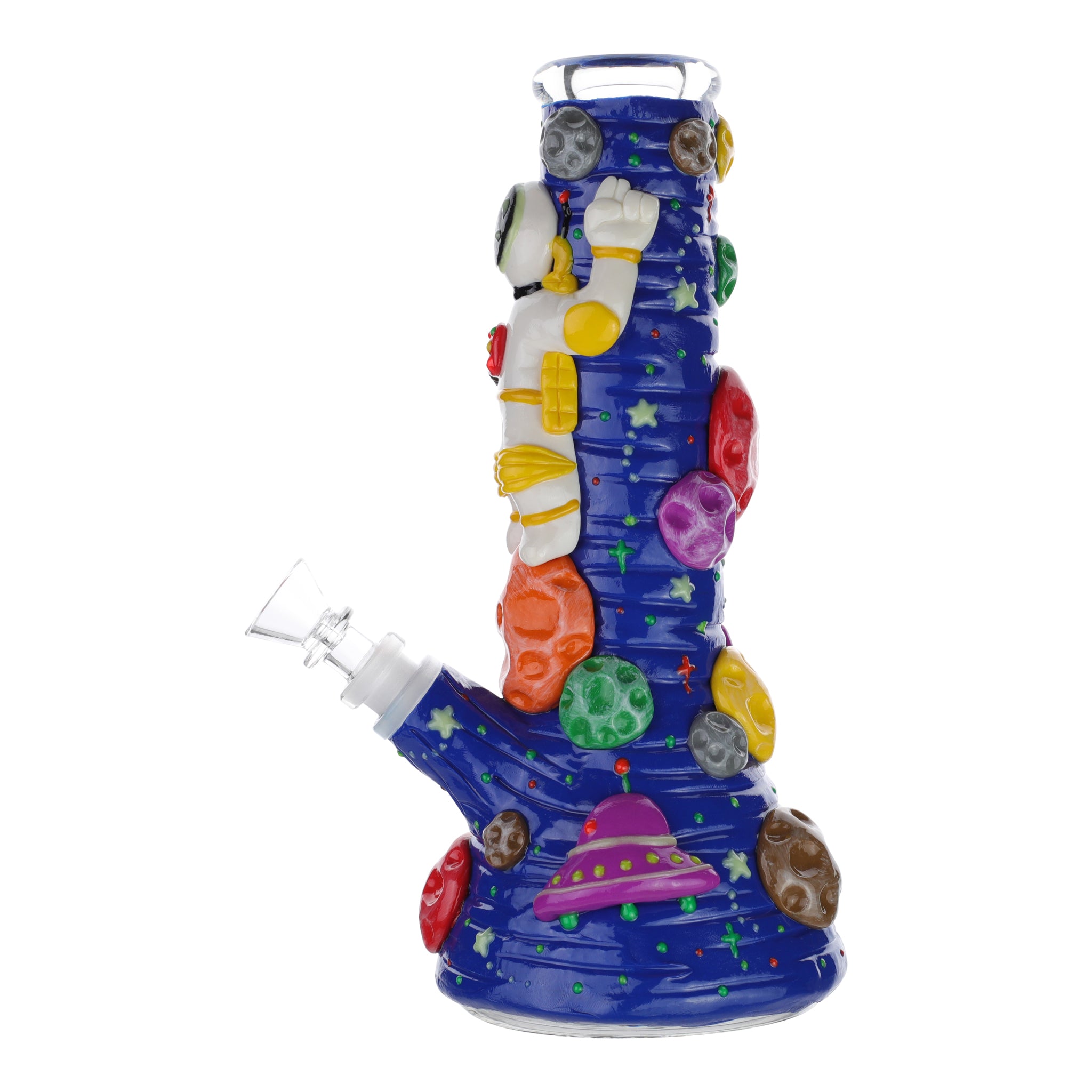 GITD Rocket Man Beaker Bong - 10in - Image 3