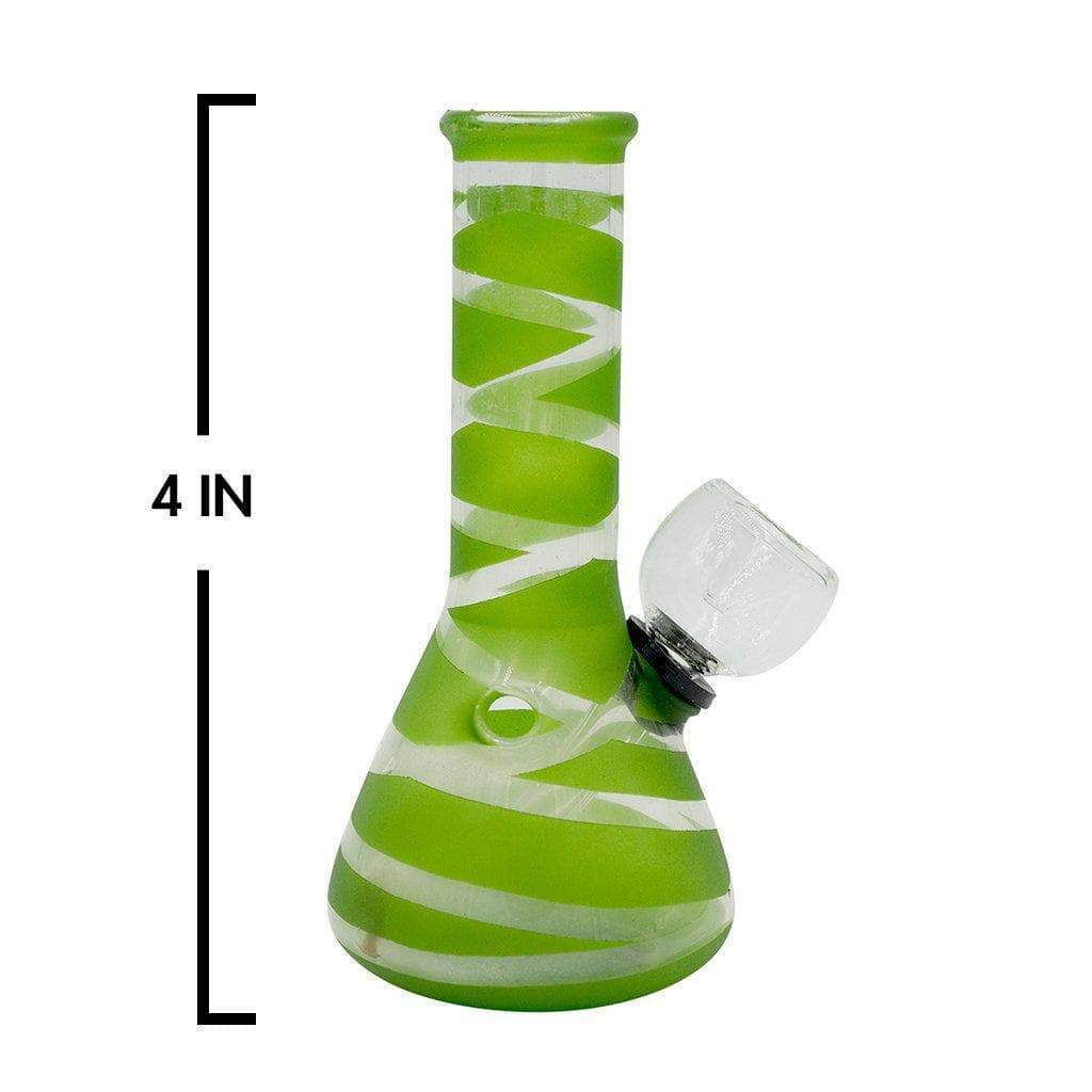 Glass Striped Mini Carb Bong - 5in - Image 5