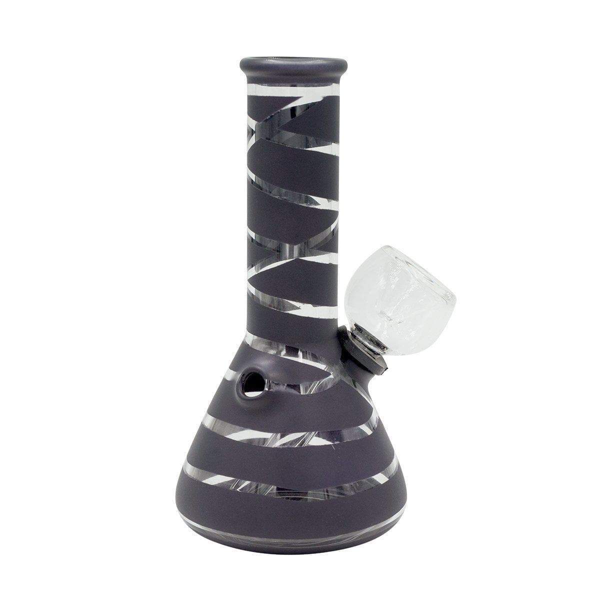 Glass Striped Mini Carb Bong - 5in - Image 7