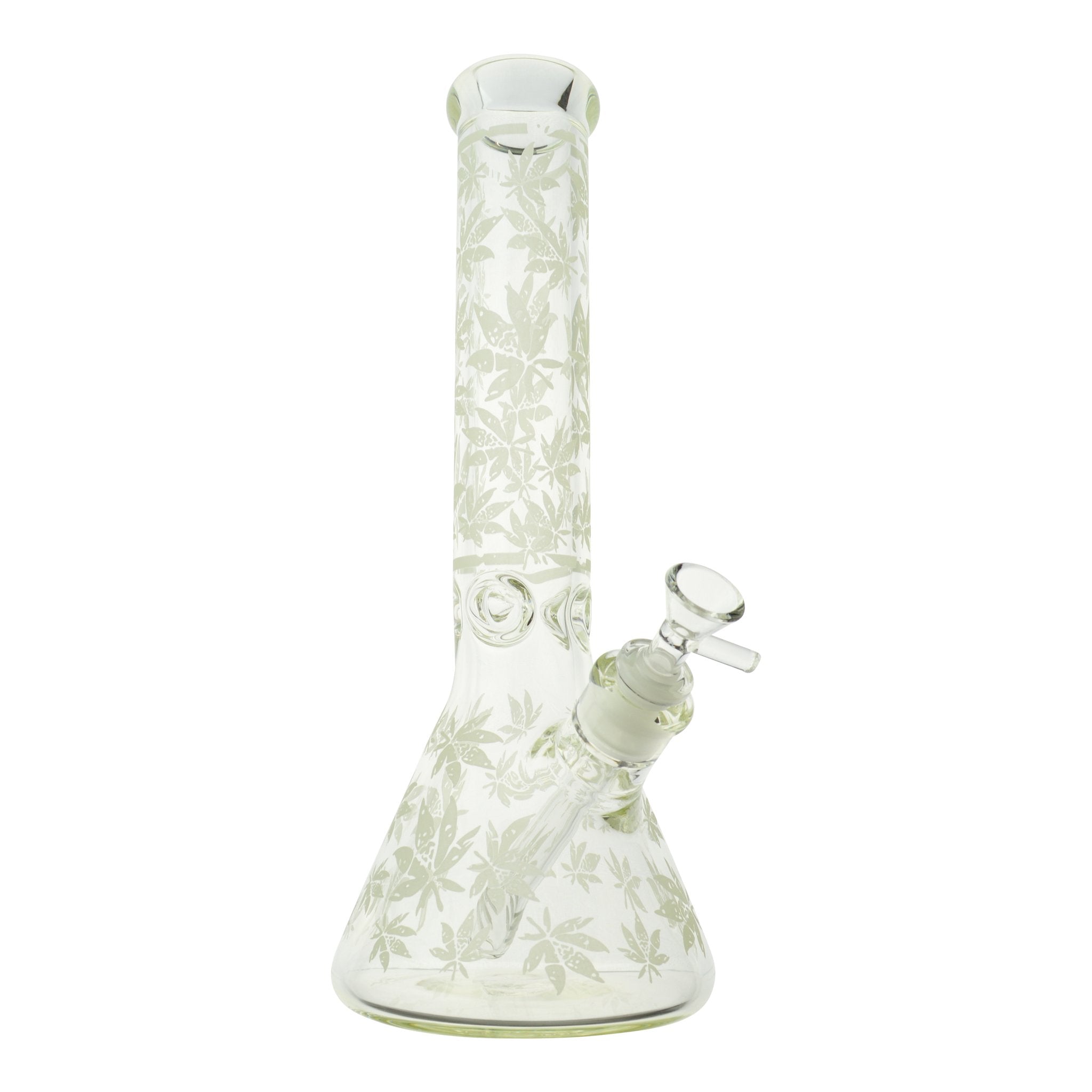 Glow In The Dark Leaf Beaker Bong - 13in - Image 2