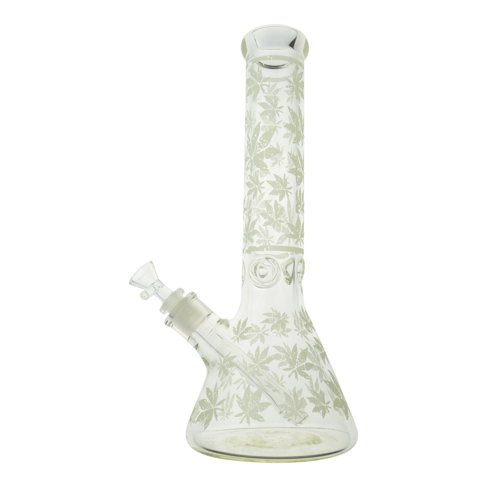 Glow In The Dark Leaf Beaker Bong - 13in - Image 3